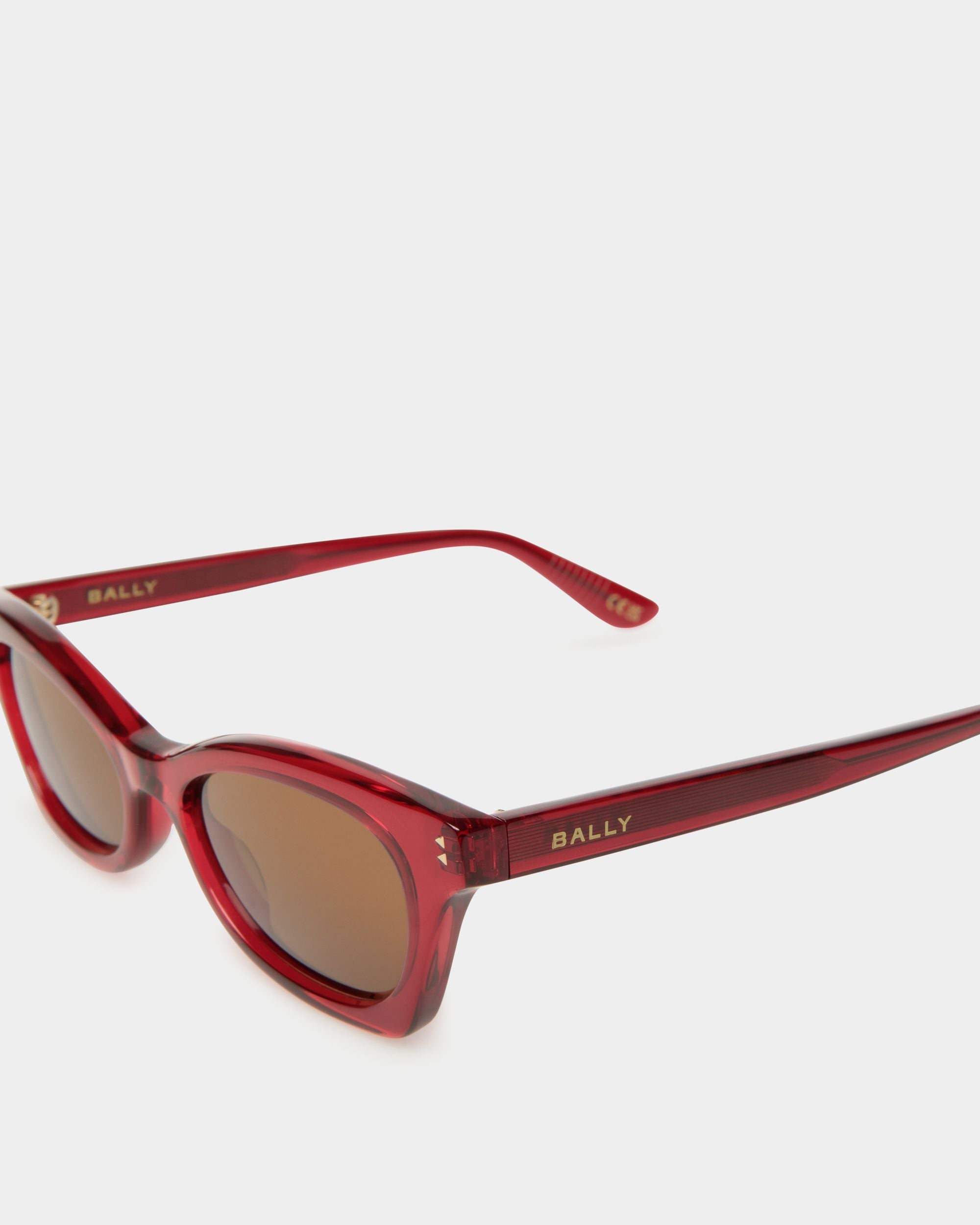 Sue Sunglasses In Red Acetate - Women's - Bally - 04