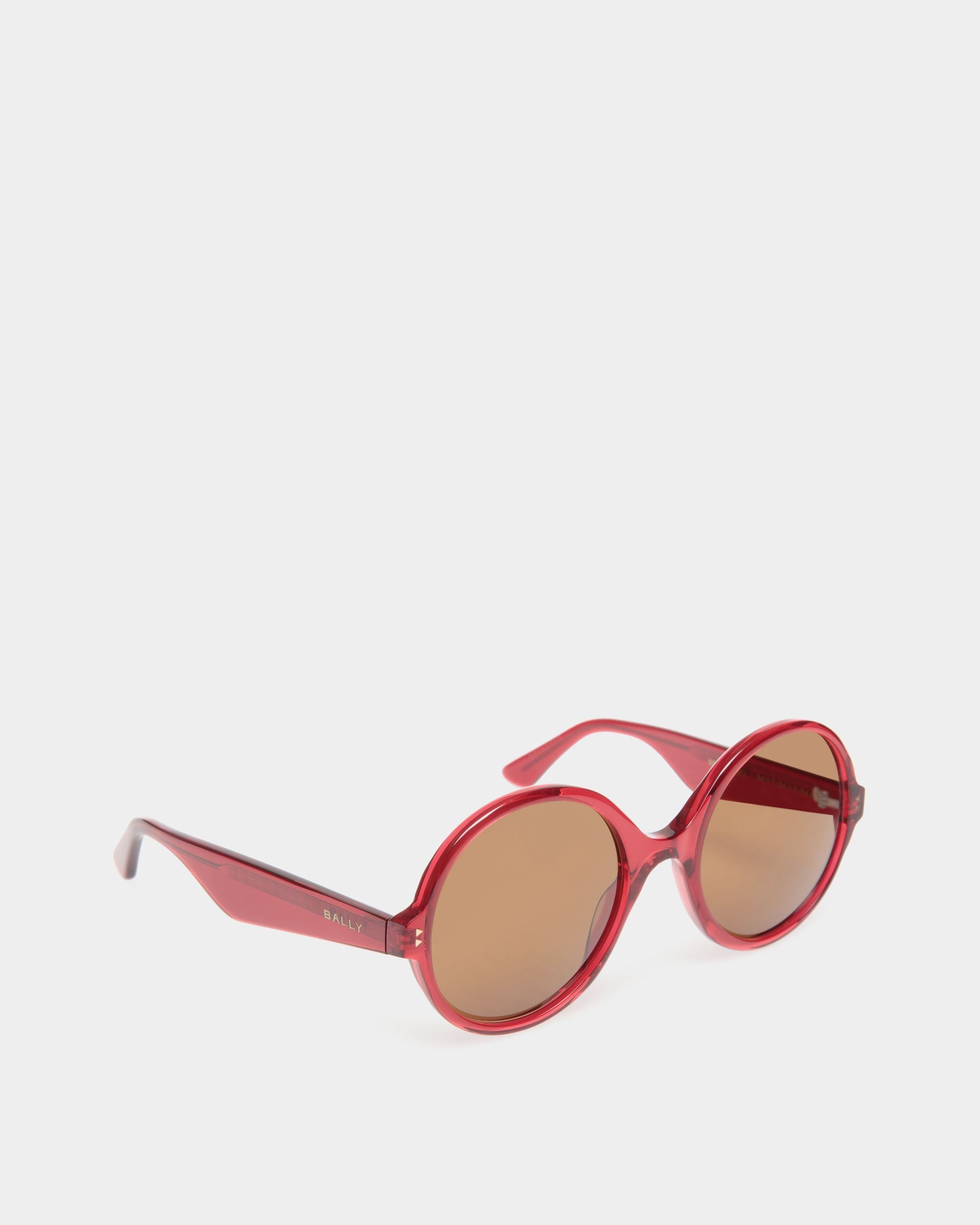 Ursula Sunglasses In Red Acetate - Women's - Bally - 03