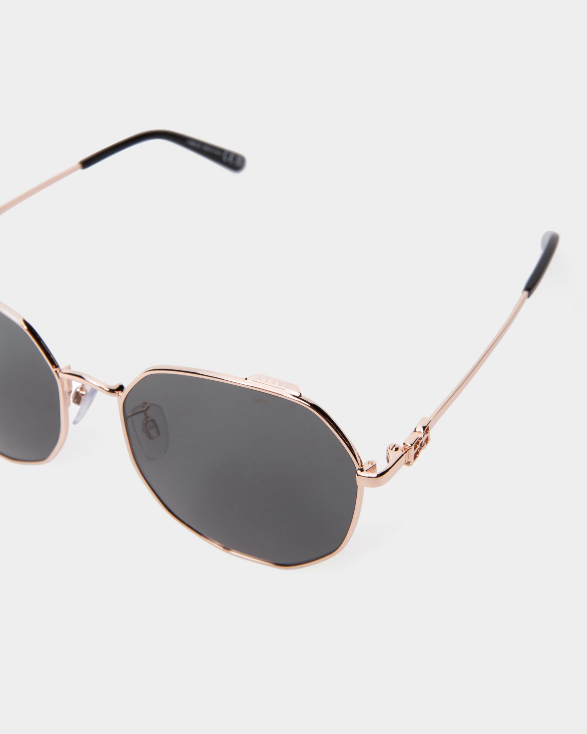 Lauerz Lunettes De Soleil En Métal Or Rose Brillant - Femme - Bally - 03