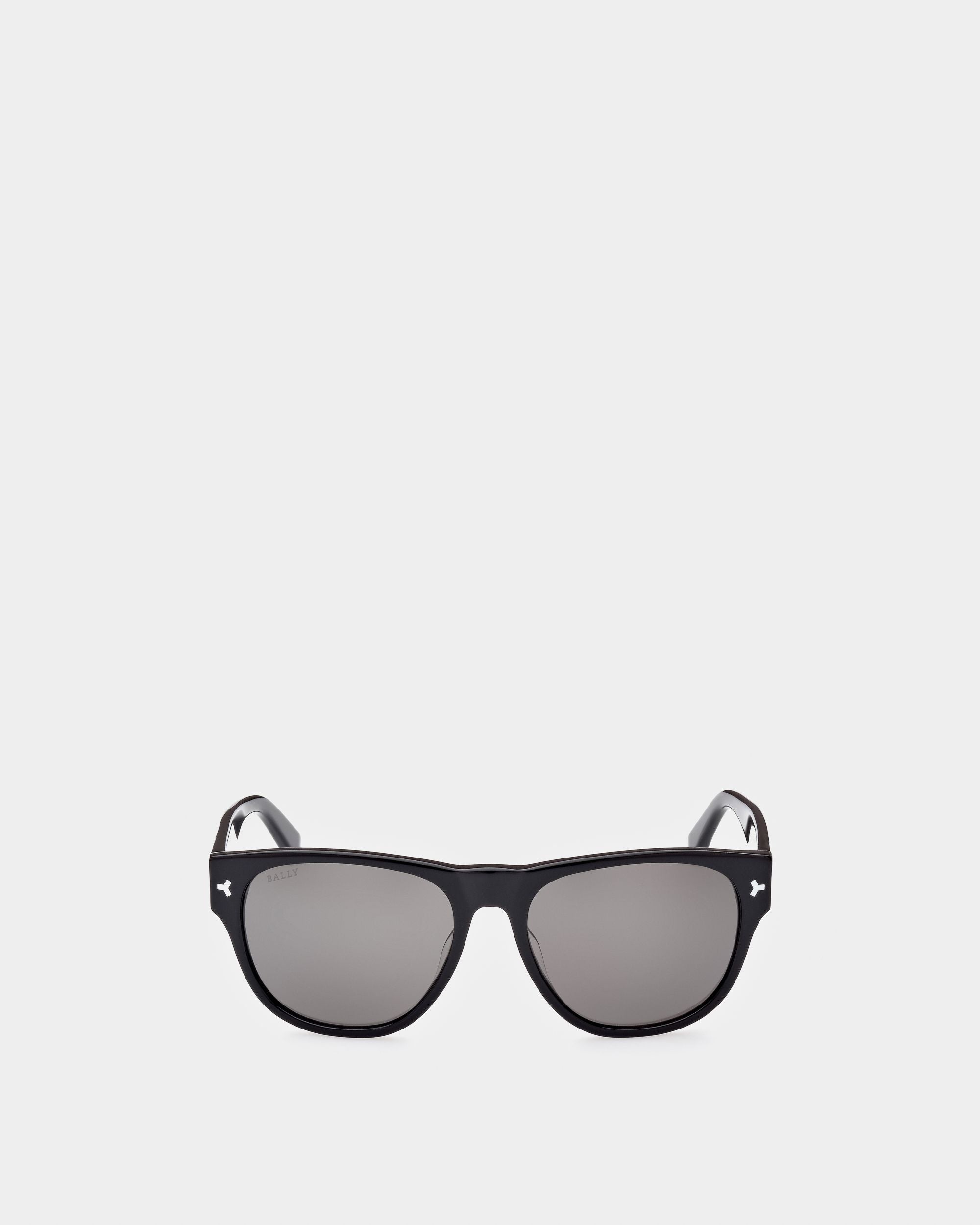 Lunettes De Soleil Medel En Acétate Noir Lunettes De Soleil Noires - Homme - Bally - 01