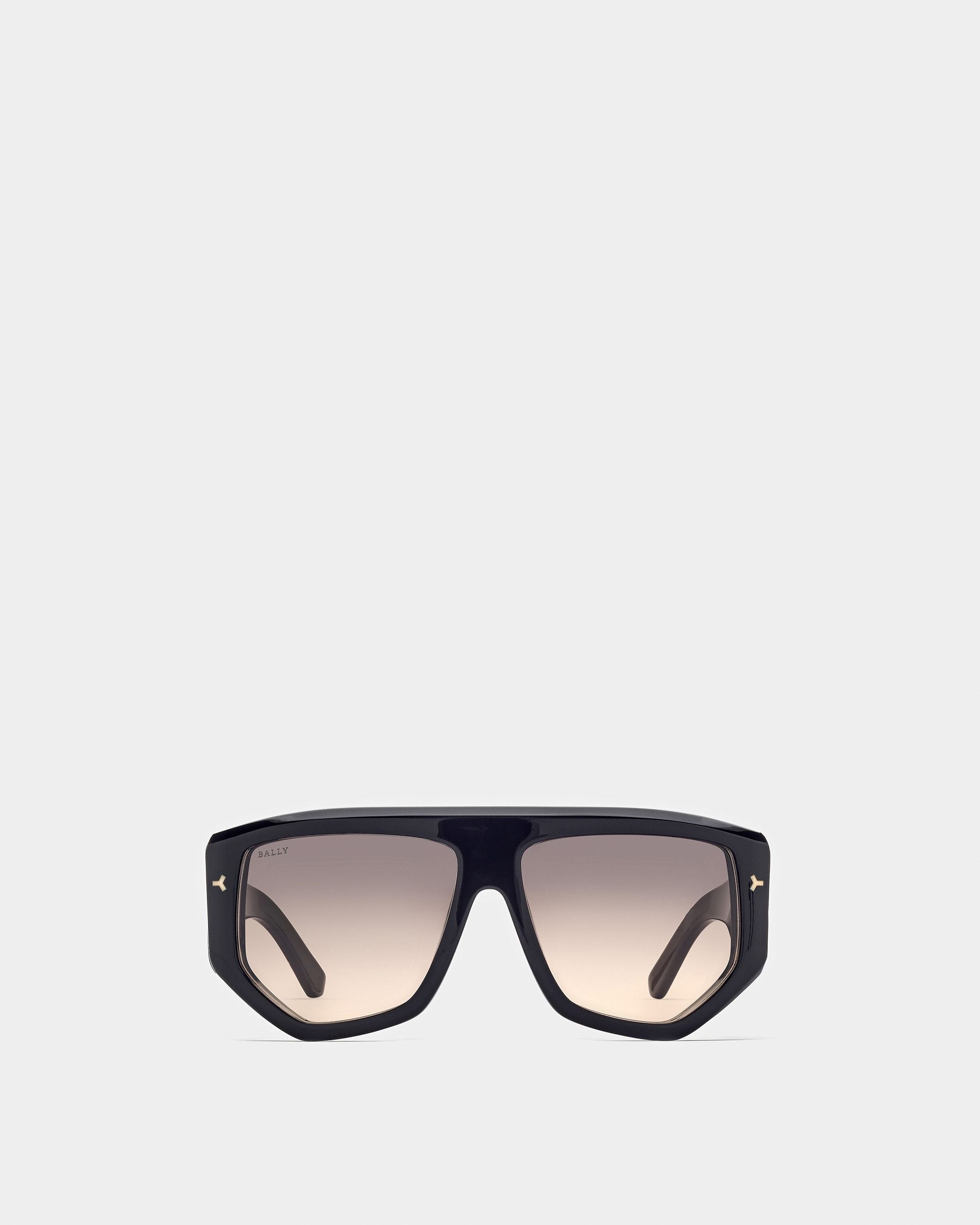 Meg Occhiali Da Sole Full-Rim Geometrici In Plastica Nera Lucida - Other - Bally - 01