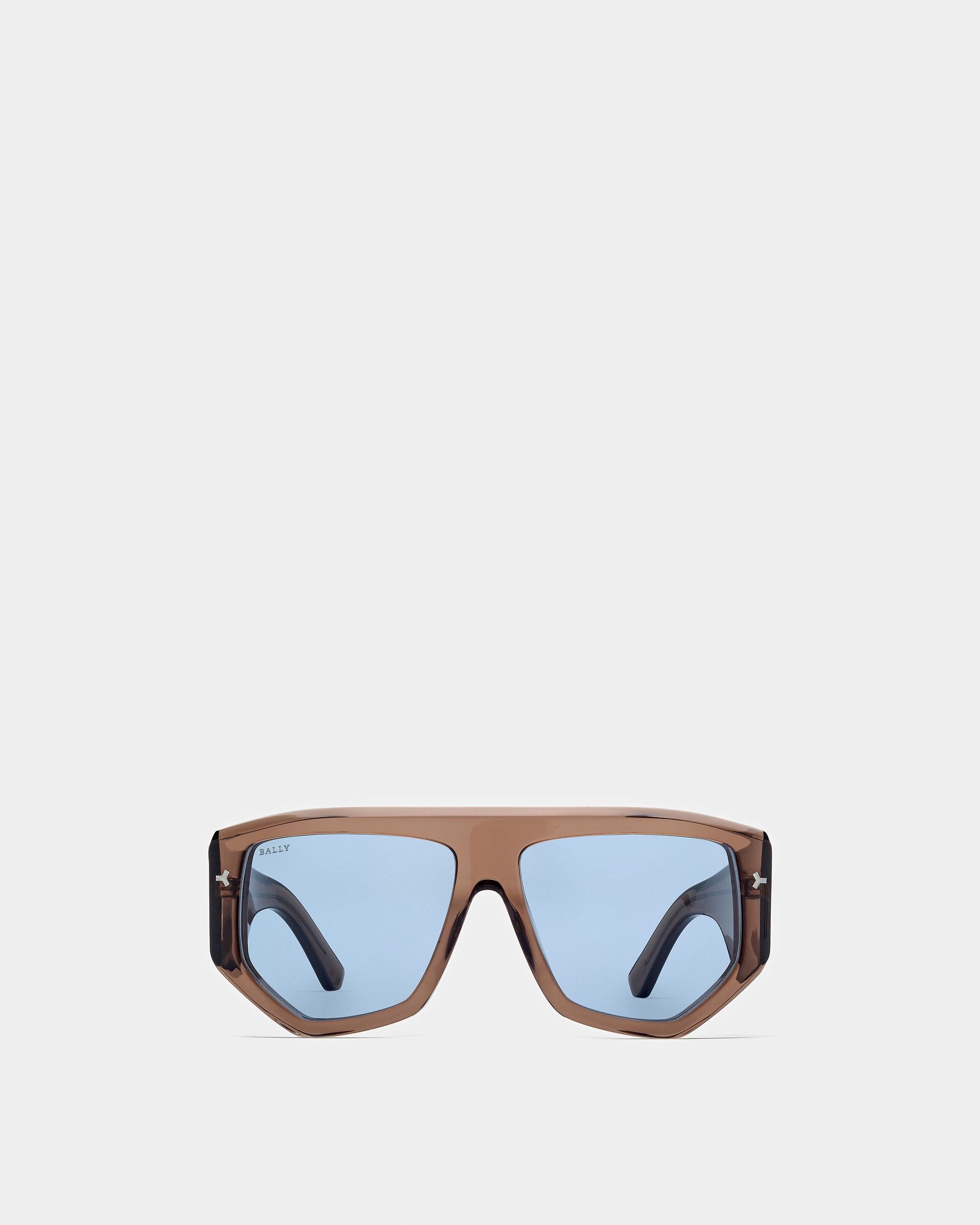 Meg Occhiali Da Sole Full-Rim Geometrici In Plastica Beige Lucida - Other - Bally - 01