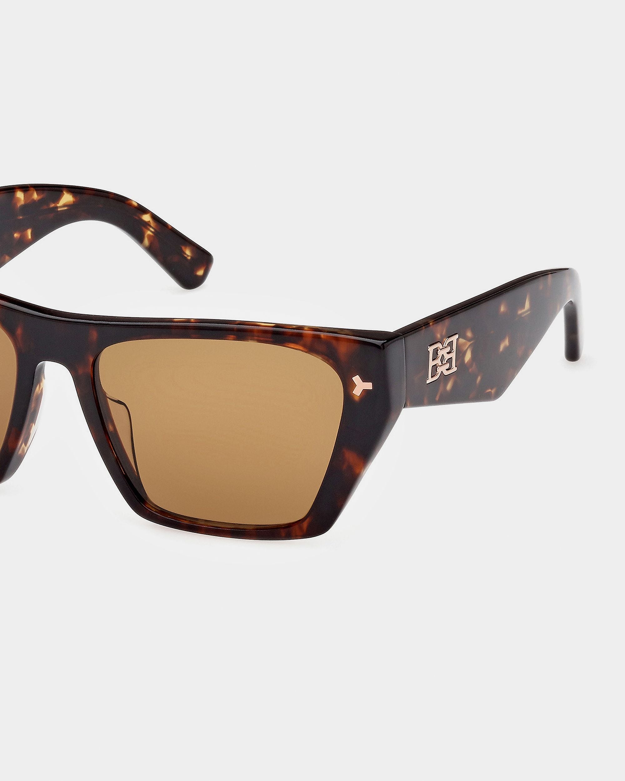 Ashley Geometrische Vollrand-Sonnenbrille In Dunklem Havanna-Braun - Damen - Bally - 03