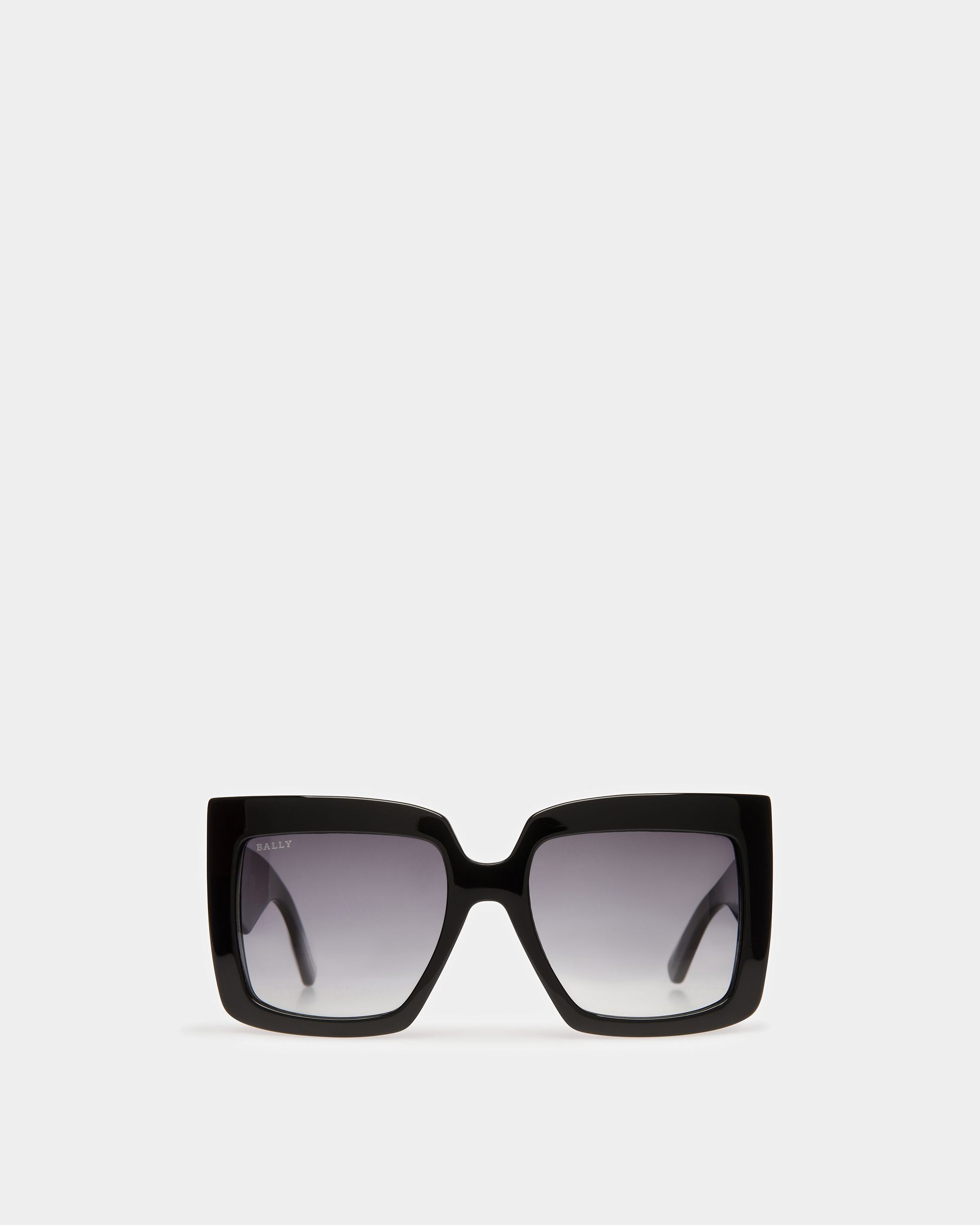 Carla Rechteckige Oversized-Sonnenbrille In Schwarz - Damen - Bally - 01