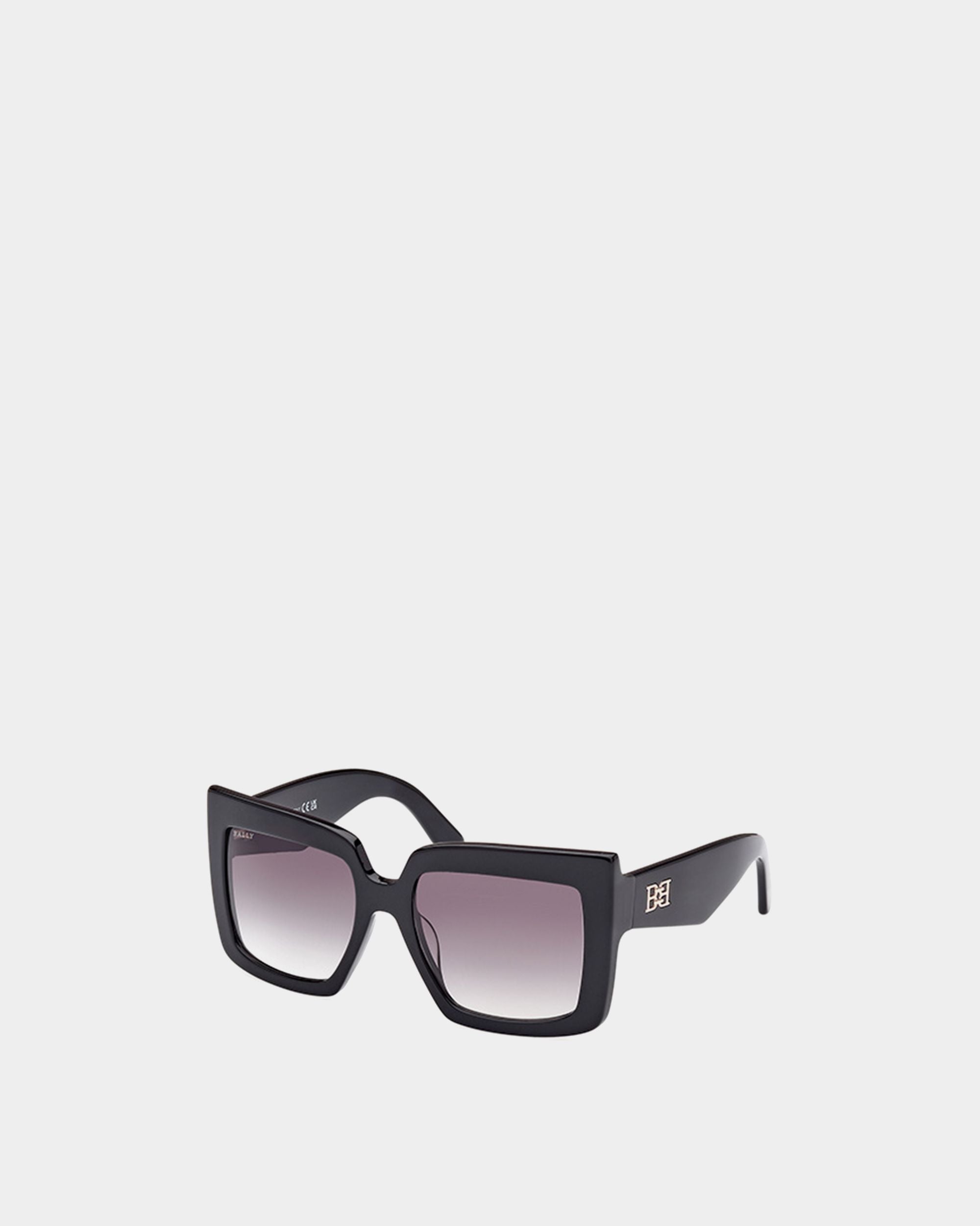 Carla Rechteckige Oversized-Sonnenbrille In Schwarz - Damen - Bally - 03