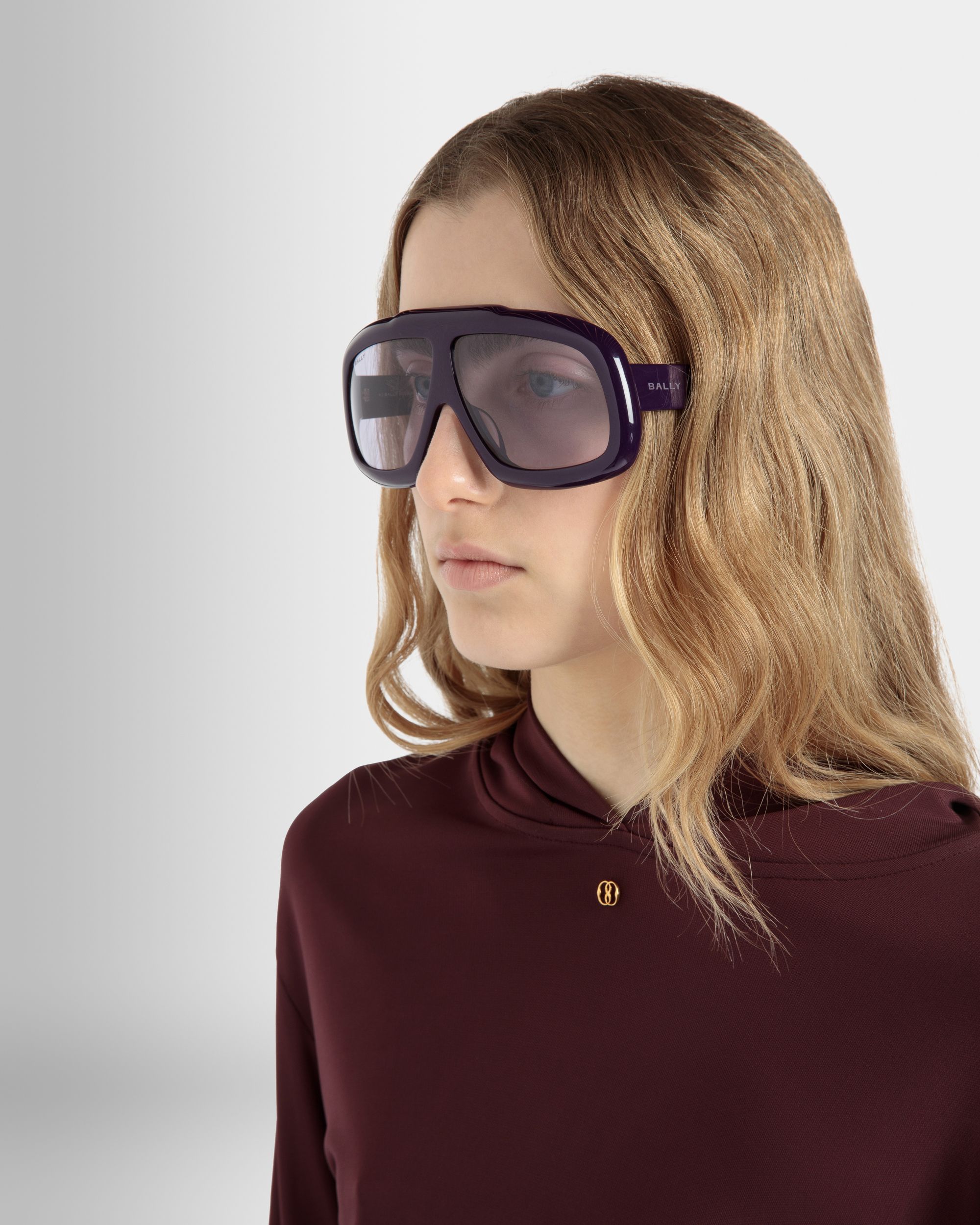 Lunettes De Soleil Eyger Violettes Et Lilas En Acétate - Other - Bally - 02