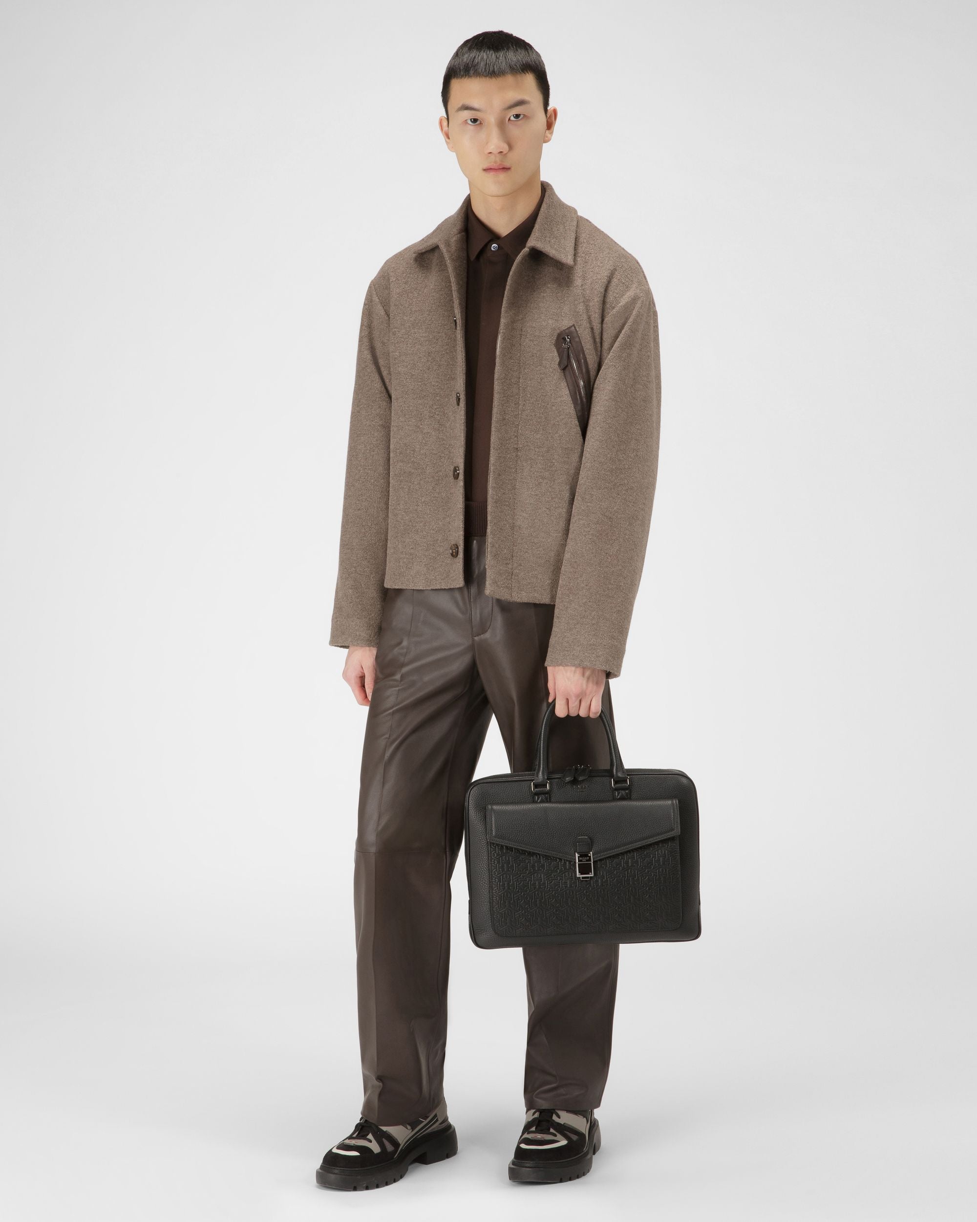 Bertho Sac Professionnel En Cuir Noir - Homme - Bally - 02