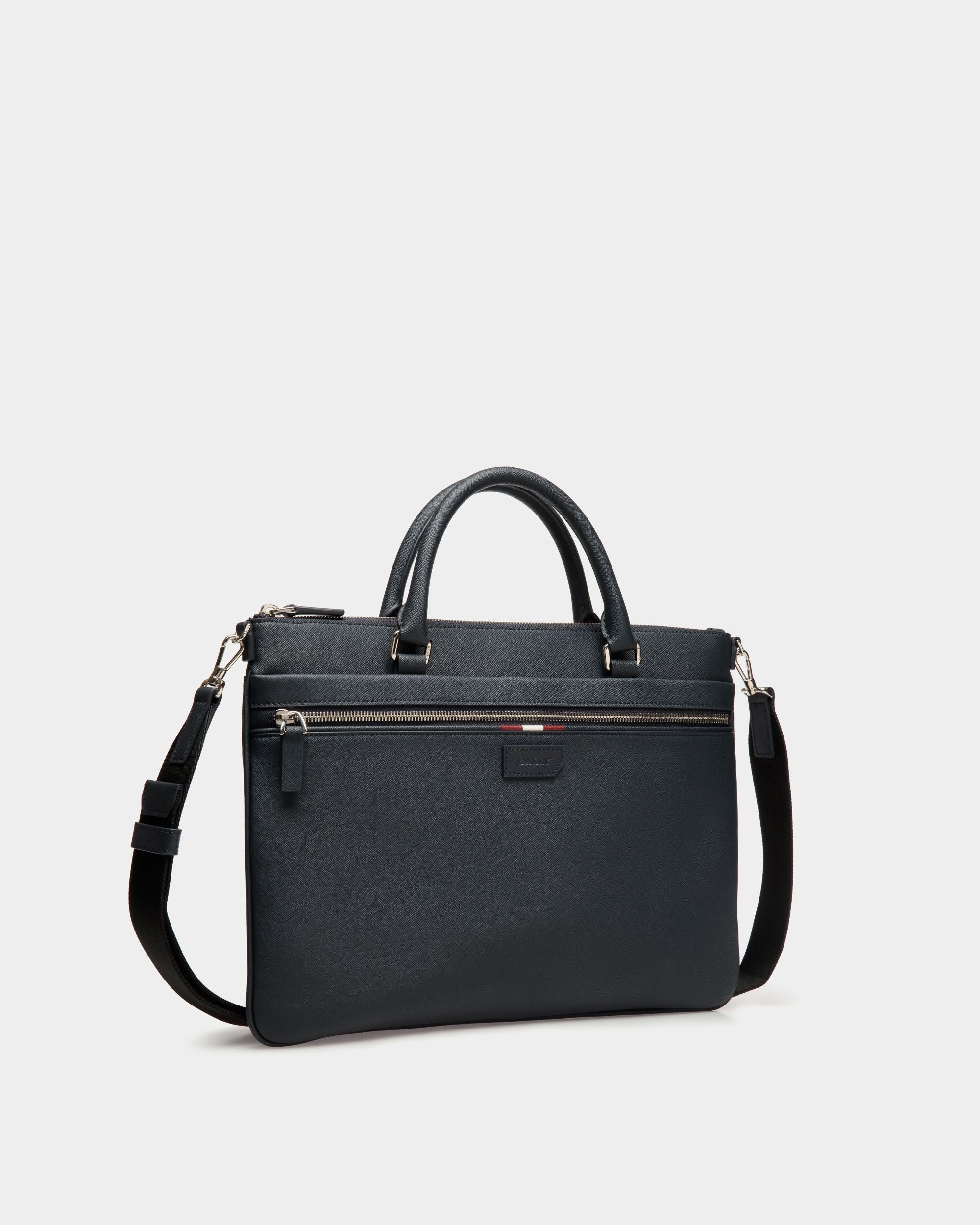Brief Case In Blue Bovine Split - Herren - Bally - 03