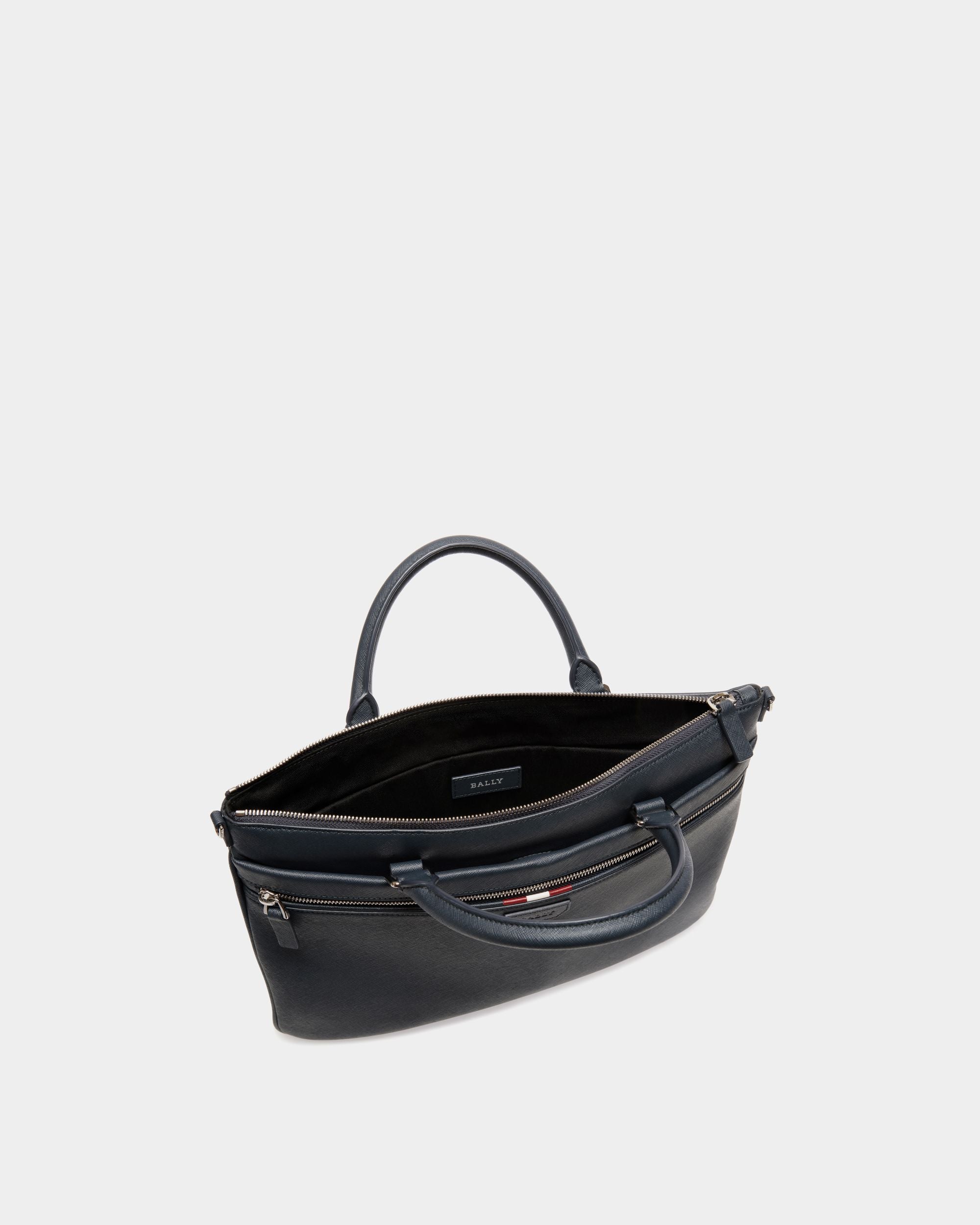 Brief Case In Blue Bovine Split - Herren - Bally - 04