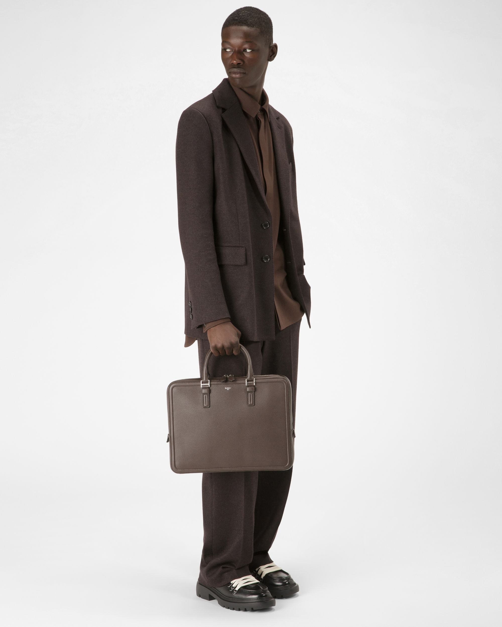 Sergy Business-Tasche Aus Ebenholzbraunem Leder Für Herren - Herren - Bally - 06
