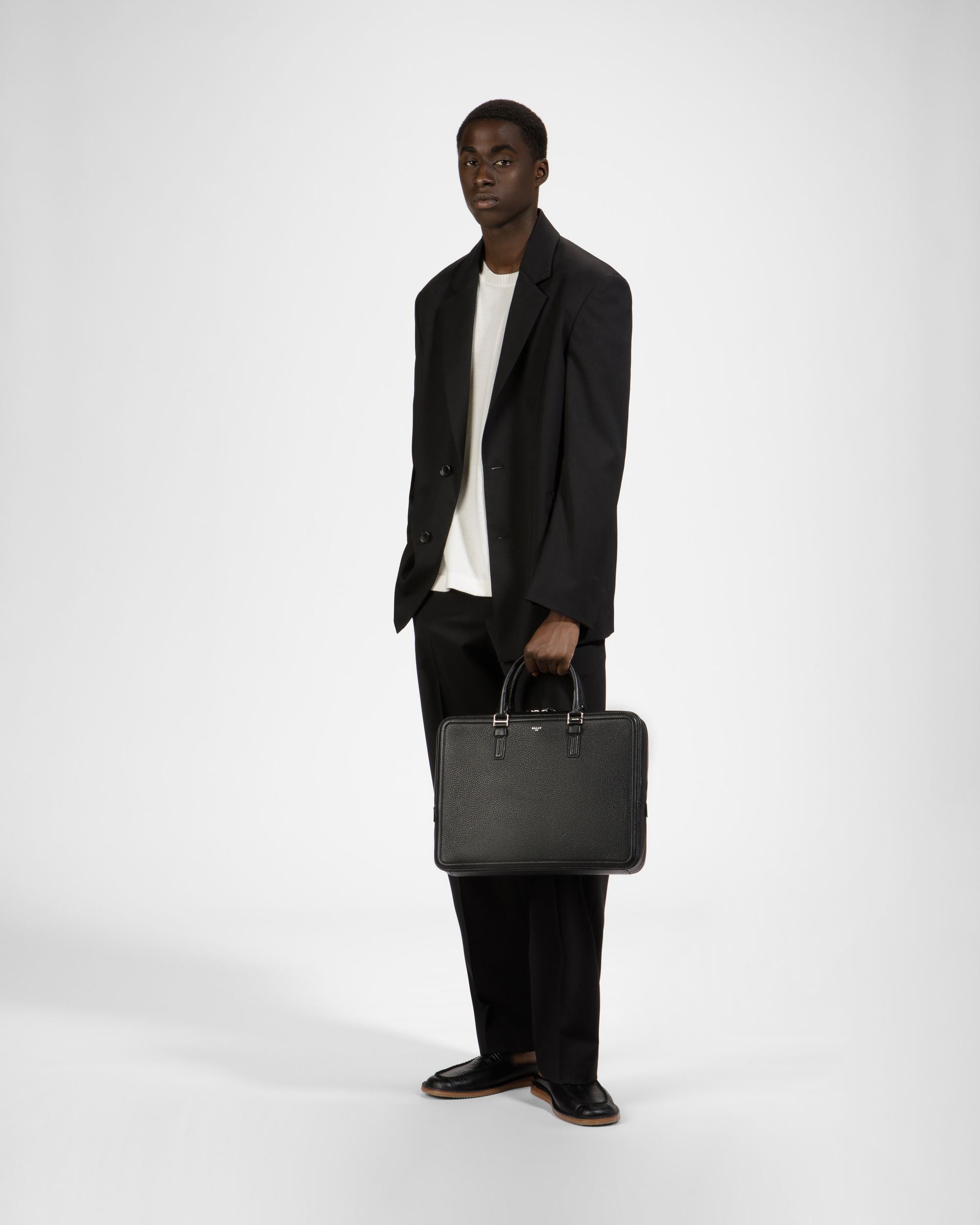 Sergy Sac Professionnel En Cuir Noir - Homme - Bally - 06