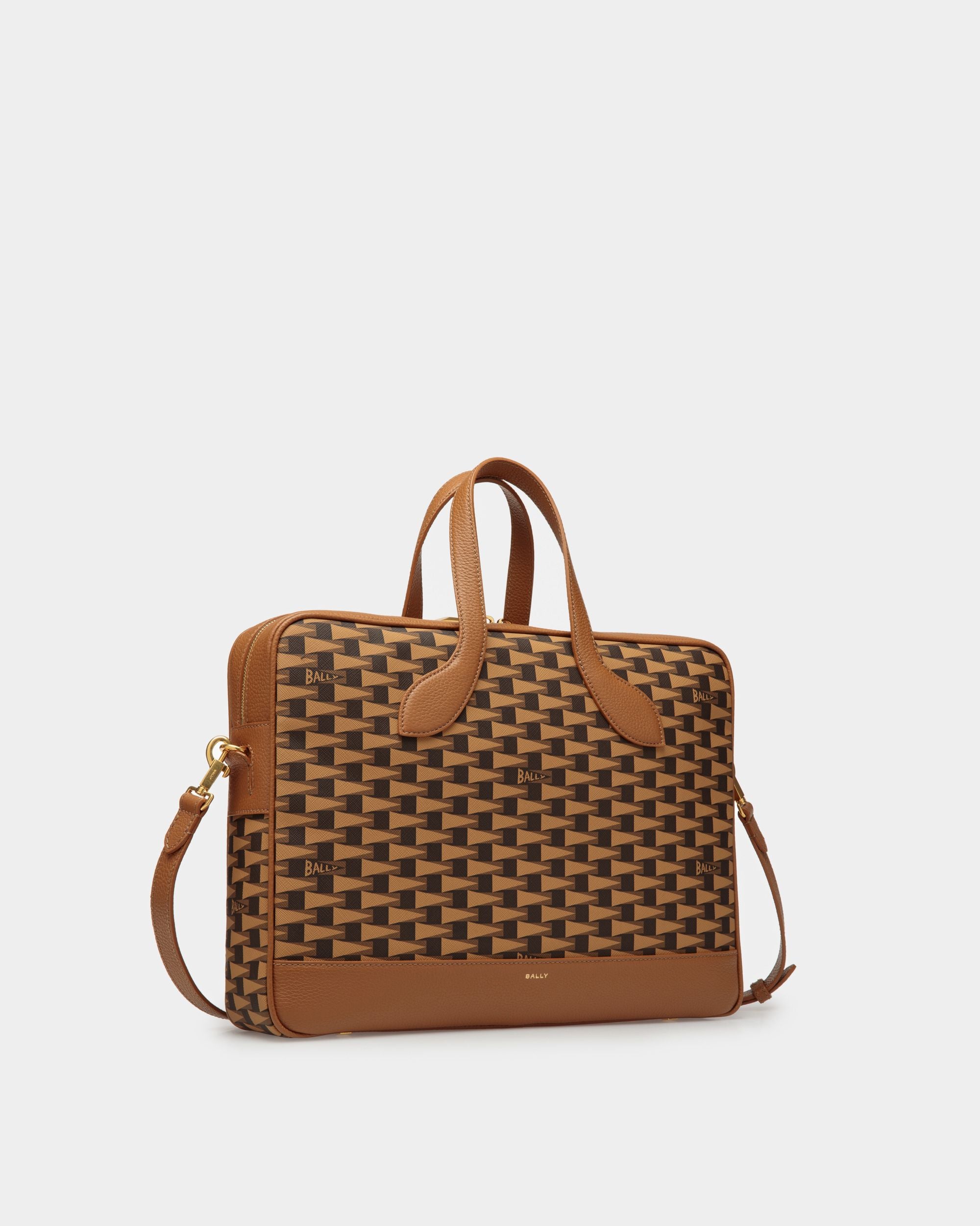 Cartella Pennant In Pelle E Tpu Ocra - Uomo - Bally - 04