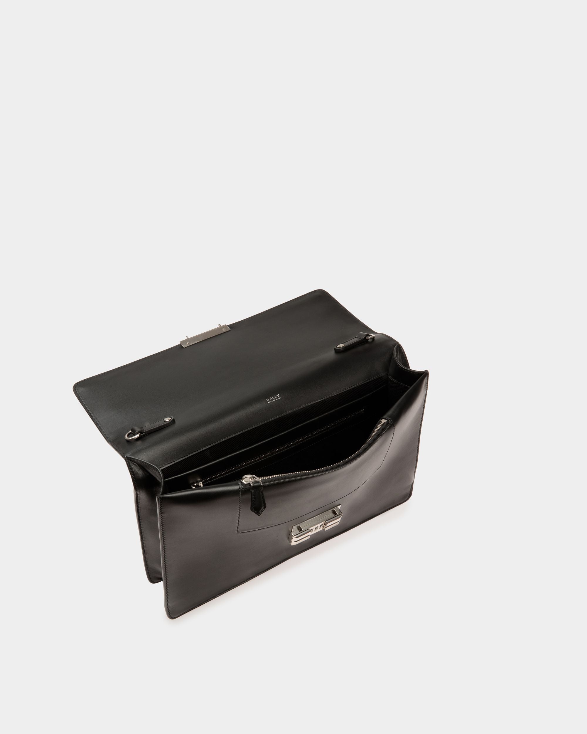 Busy Bally Briefcase in Black Leather - Men's - Bally - 04