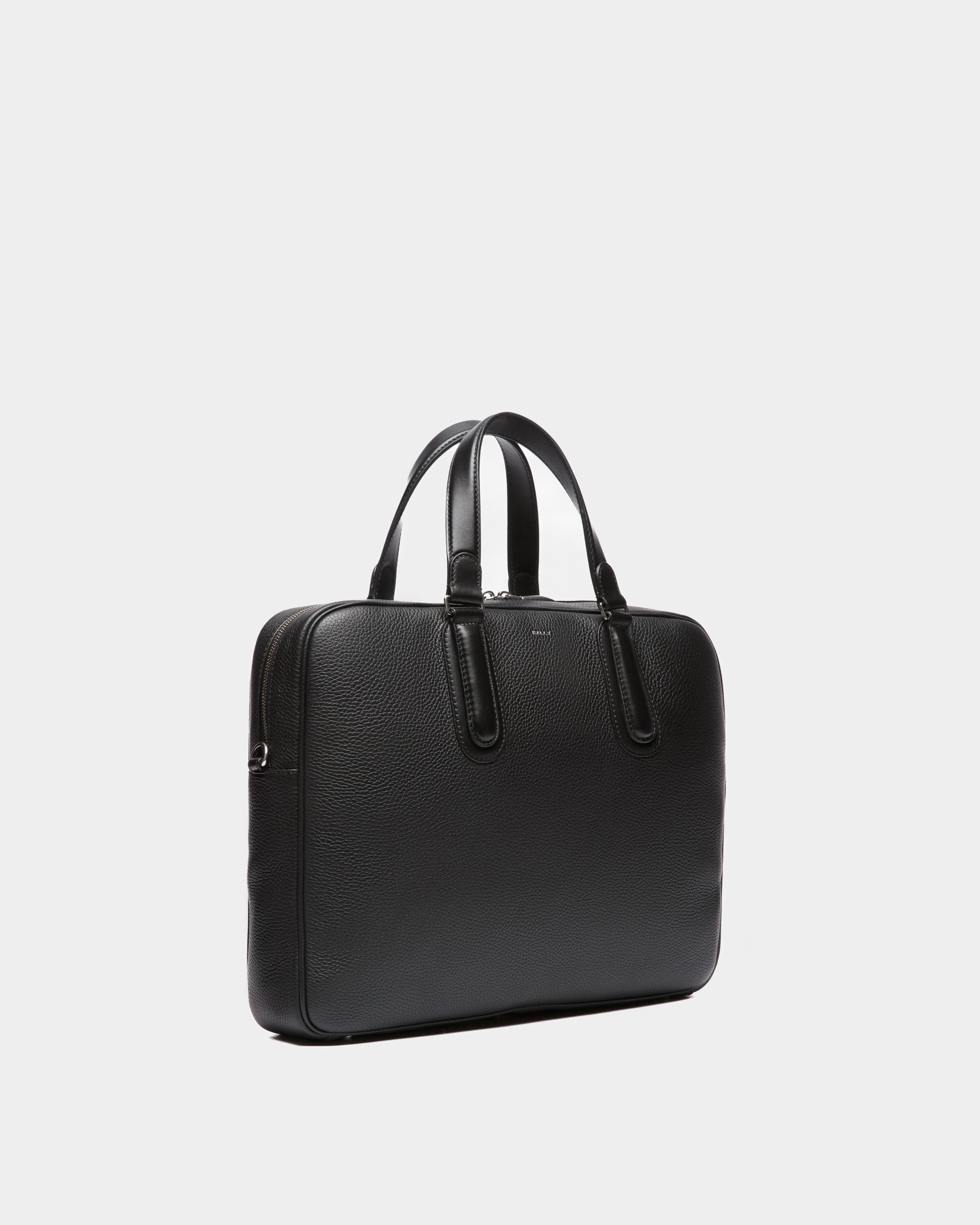 Spin Aktentasche Aus Genarbtem Leder In Schwarz - Herren - Bally - 04