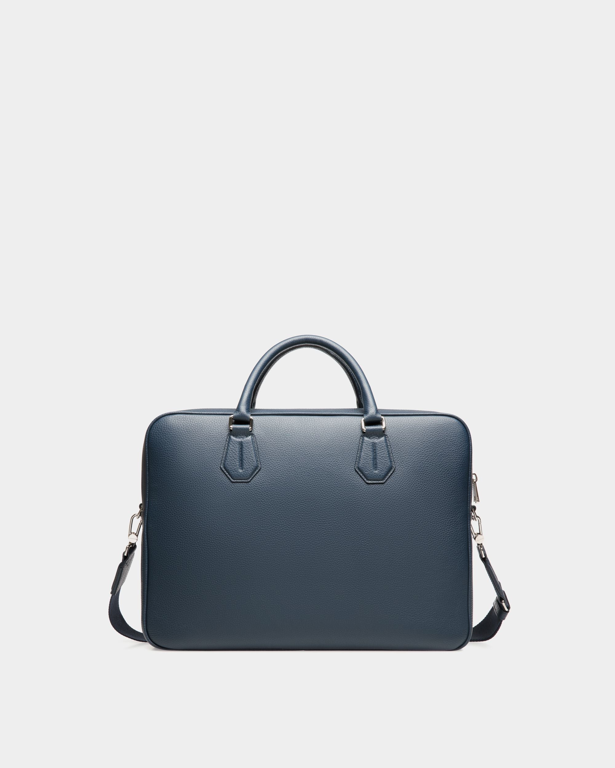 Business Bag In Blue Leather - Herren - Bally - 02
