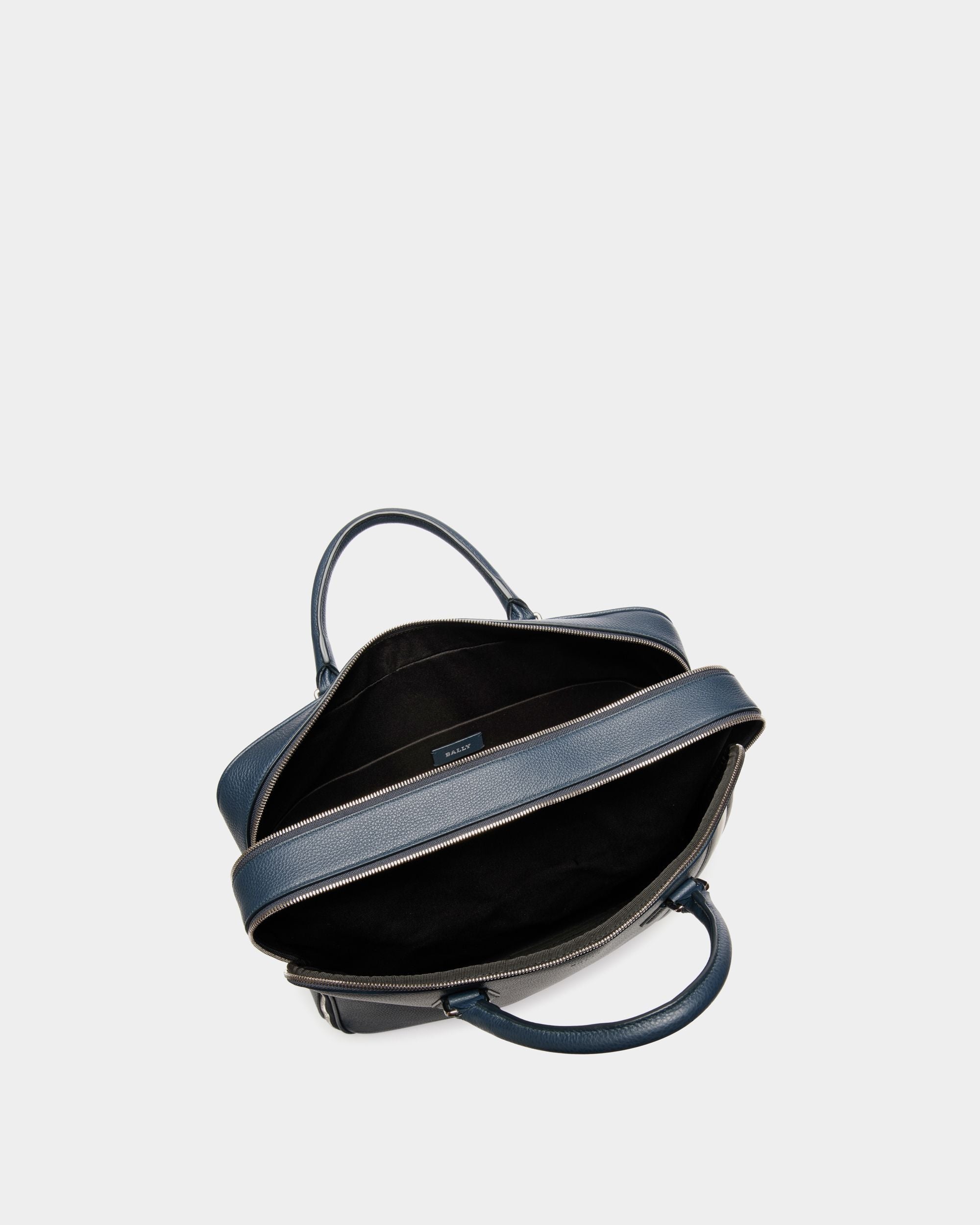Business Bag In Blue Leather - Herren - Bally - 04