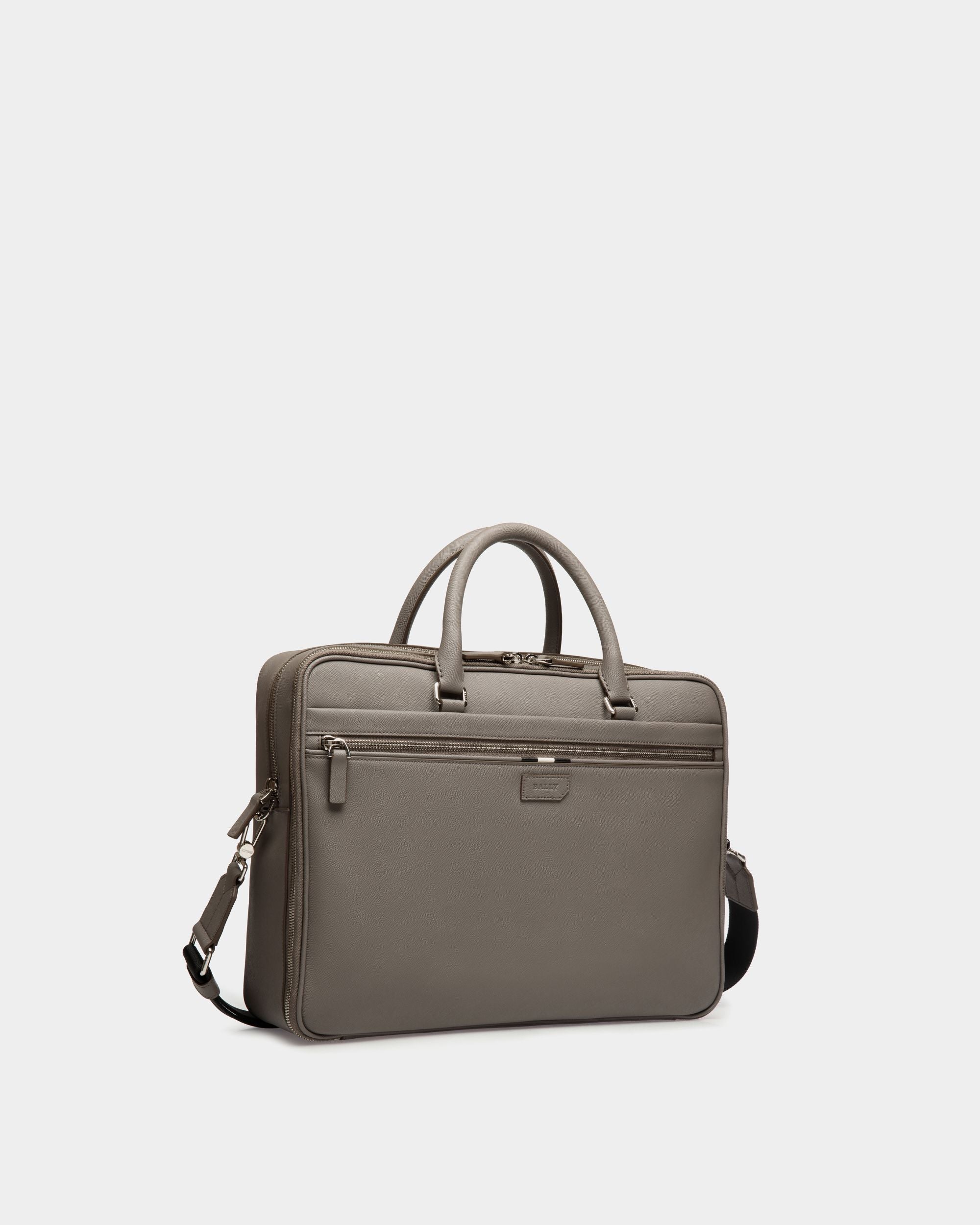 Business Bag In Grey Leather - Herren - Bally - 03