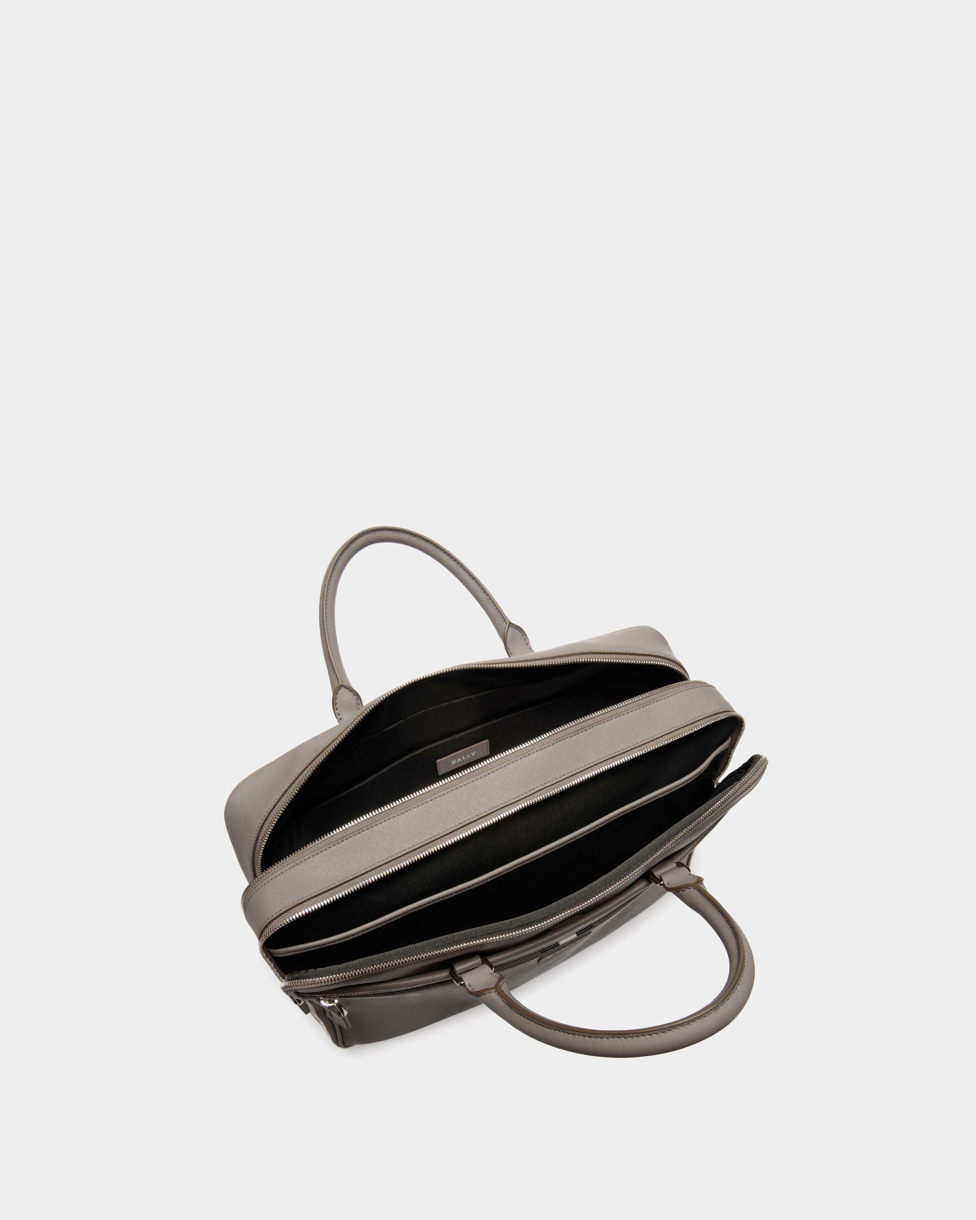 Business Bag In Grey Leather - Herren - Bally - 04