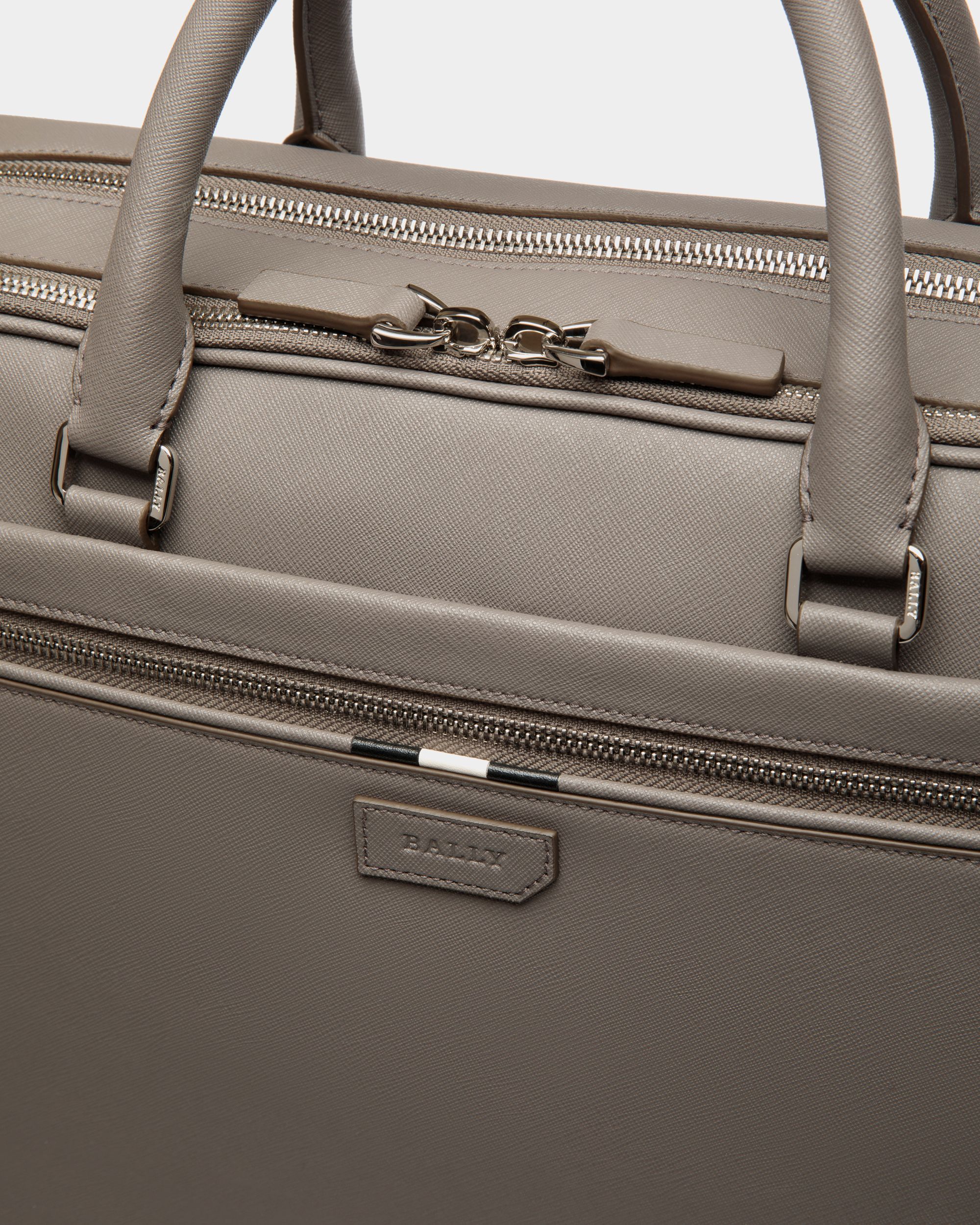 Business Bag In Grey Leather - Herren - Bally - 05