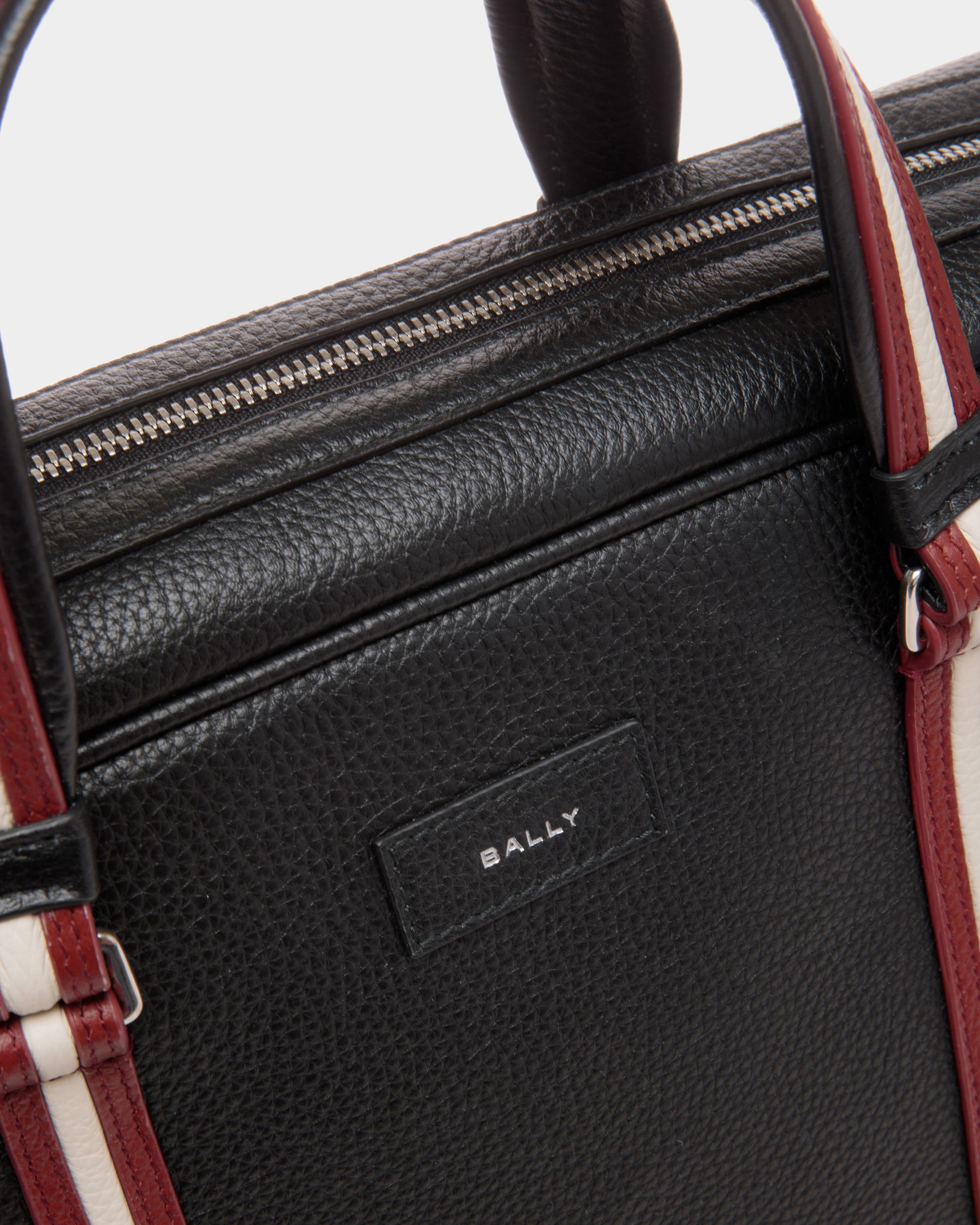 Cartable Code En Cuir Grainé Noir - Homme - Bally - 05