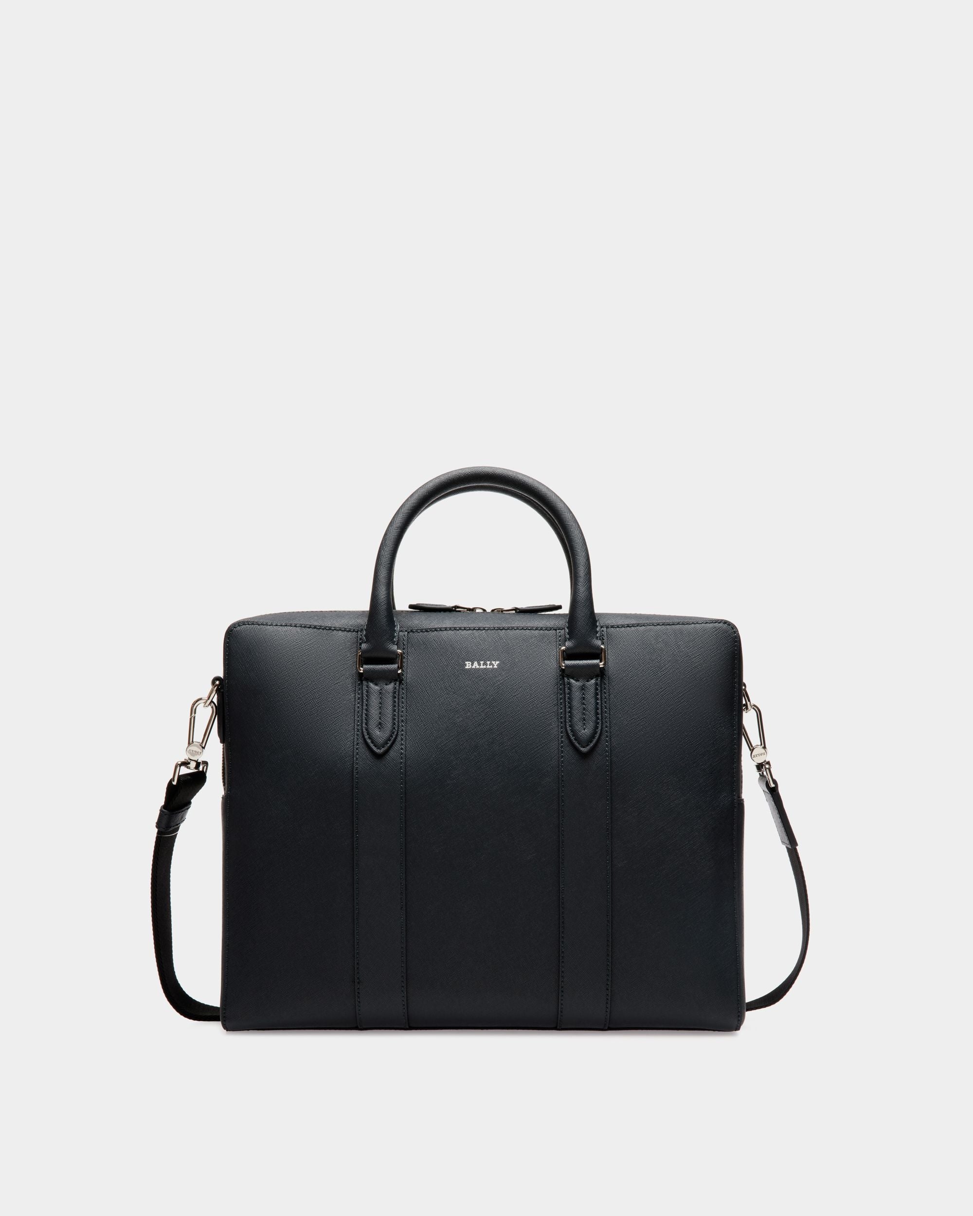 Business Bag In Black Bovine Split - Herren - Bally - 01