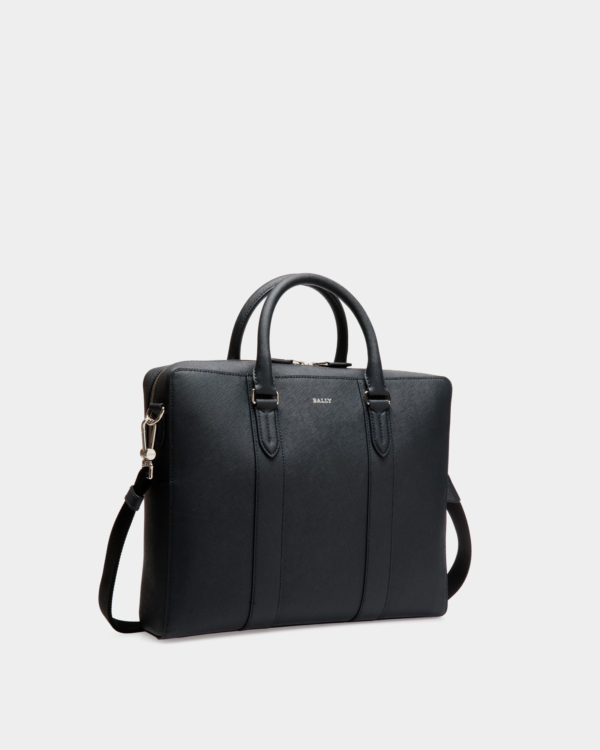 Business Bag In Black Bovine Split - Herren - Bally - 03