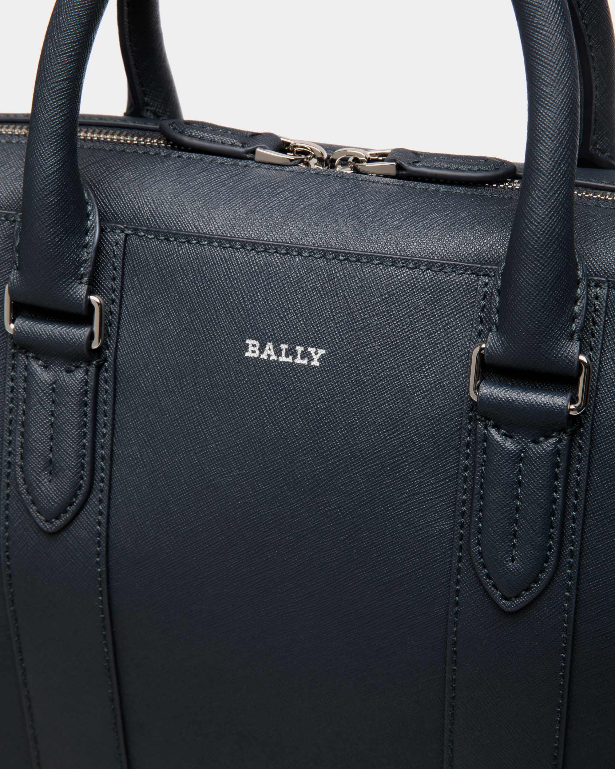Business Bag In Black Bovine Split - Herren - Bally - 05