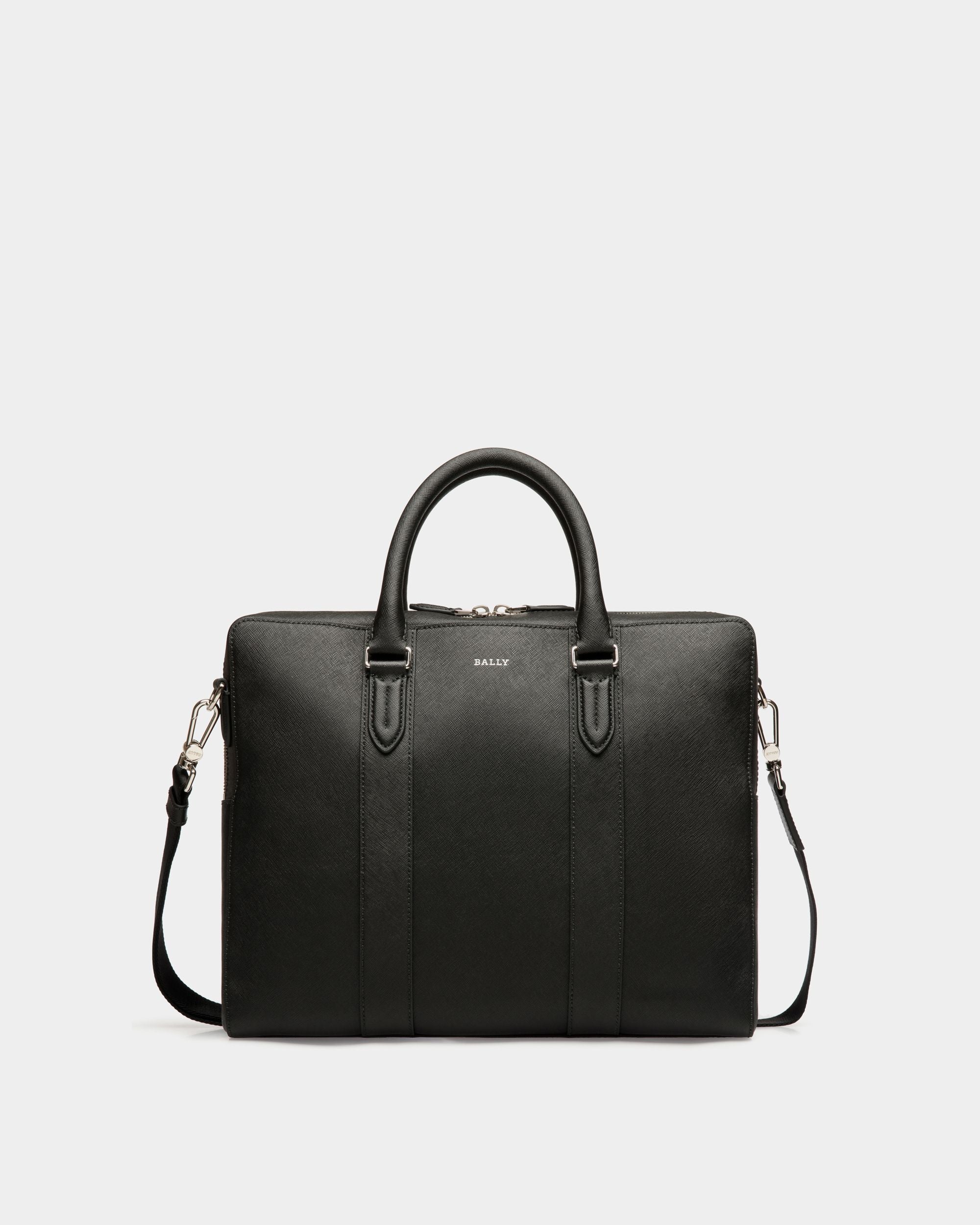 Business Bag In Black Bovine Split - Herren - Bally - 01