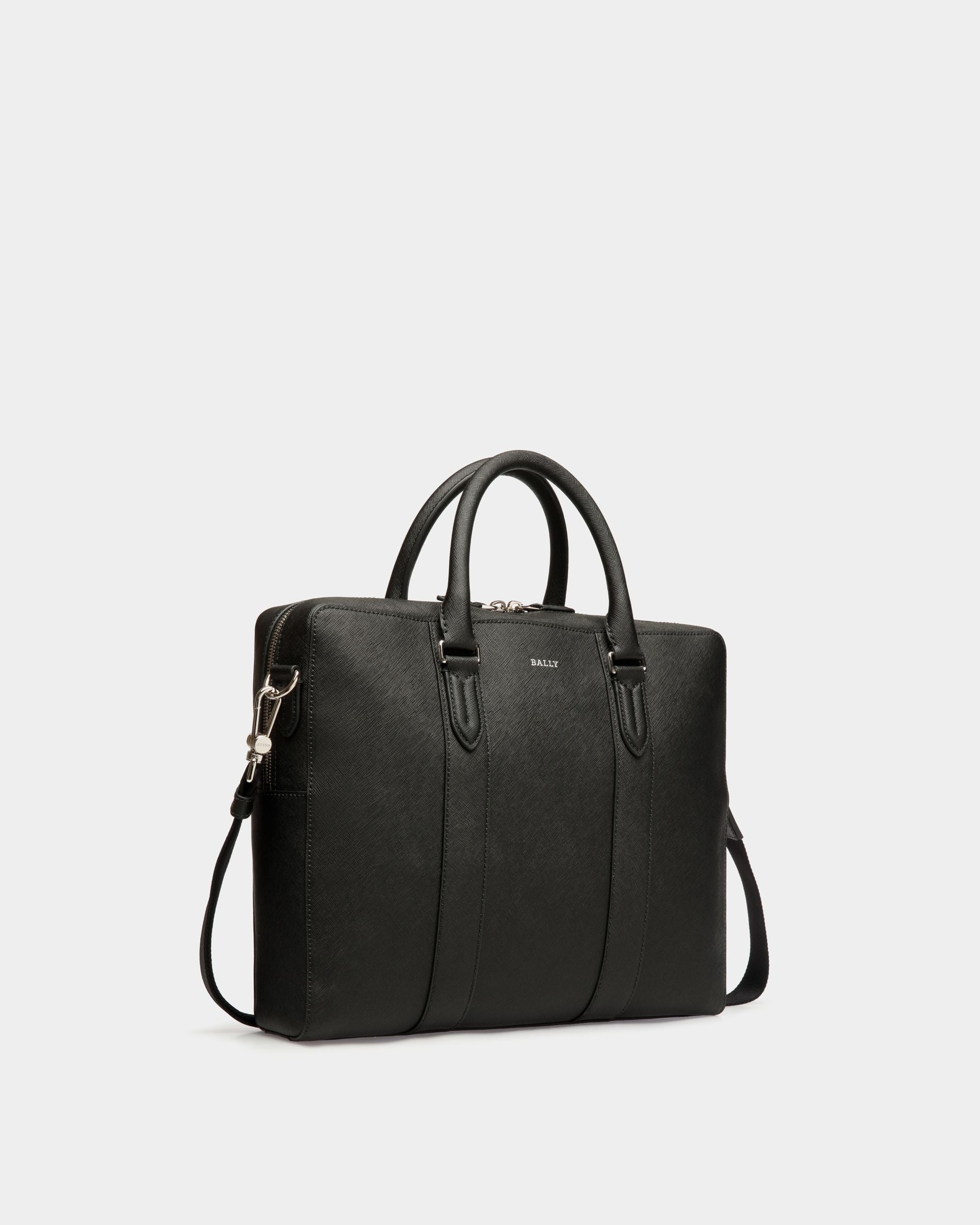 Business Bag In Black Bovine Split - Herren - Bally - 03