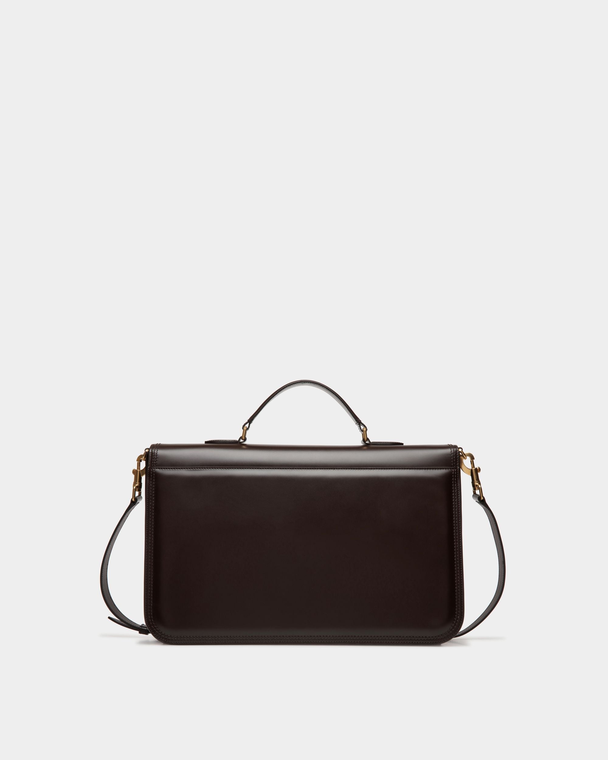 Beckett Briefcase In Ebano Leather - Uomo - Bally - 02