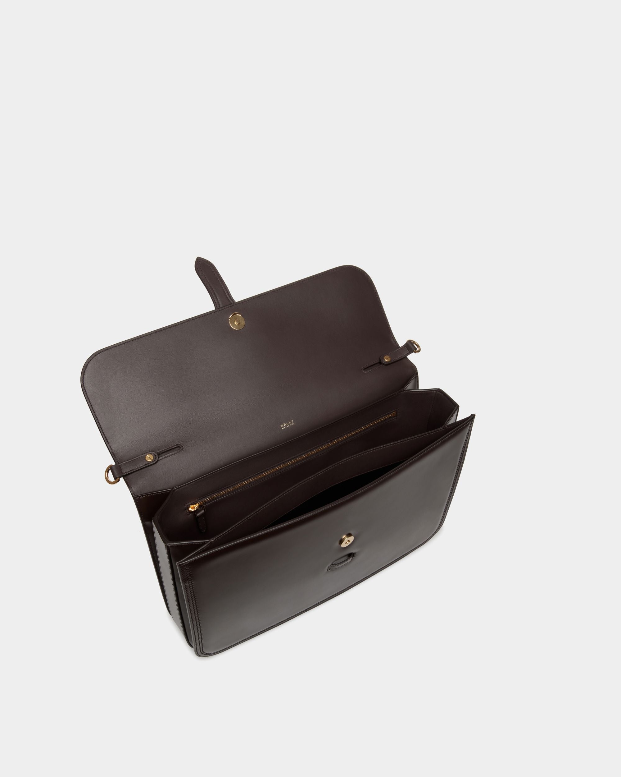 Beckett Briefcase In Ebano Leather - Uomo - Bally - 04