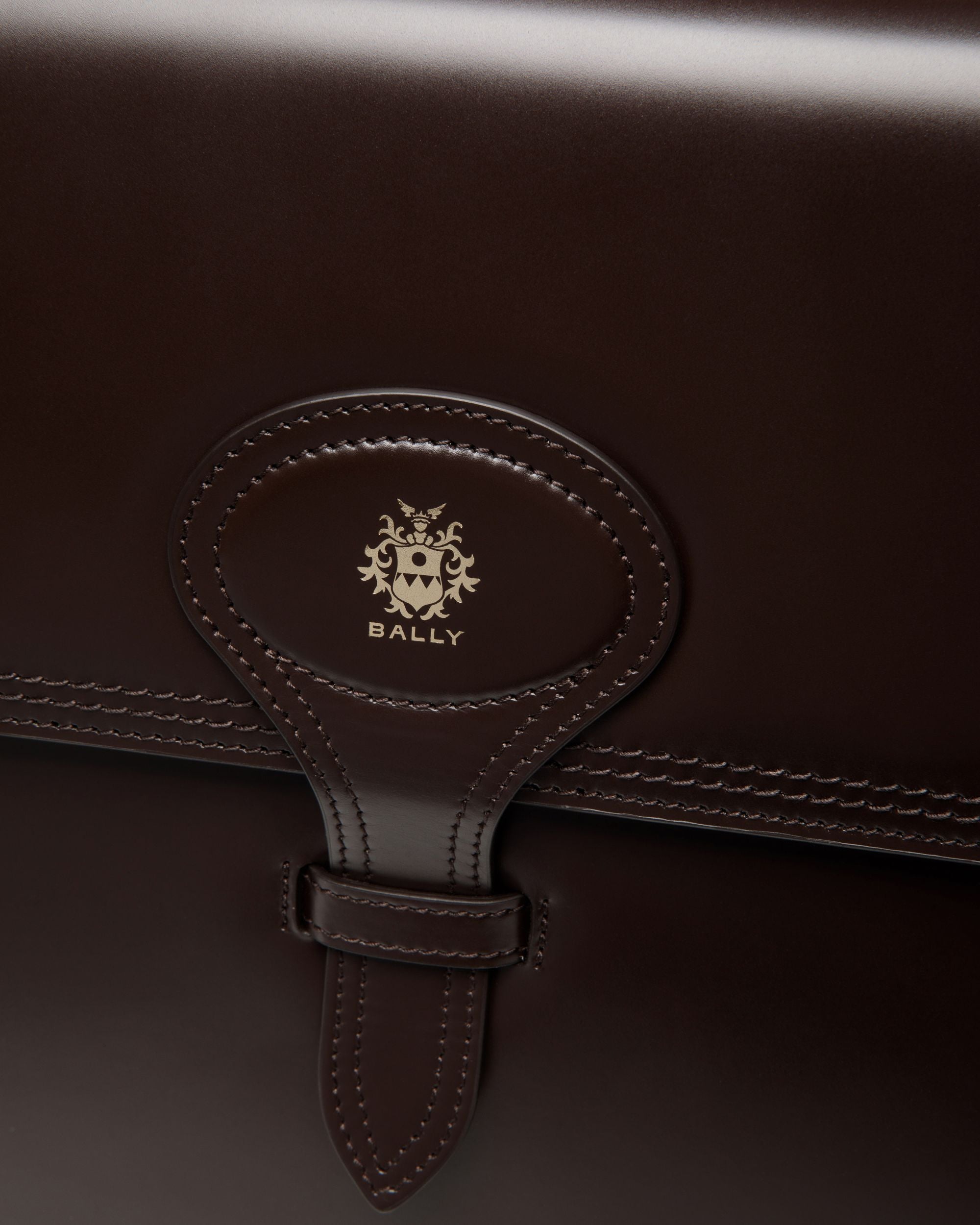 Beckett Briefcase In Ebano Leather - Uomo - Bally - 05