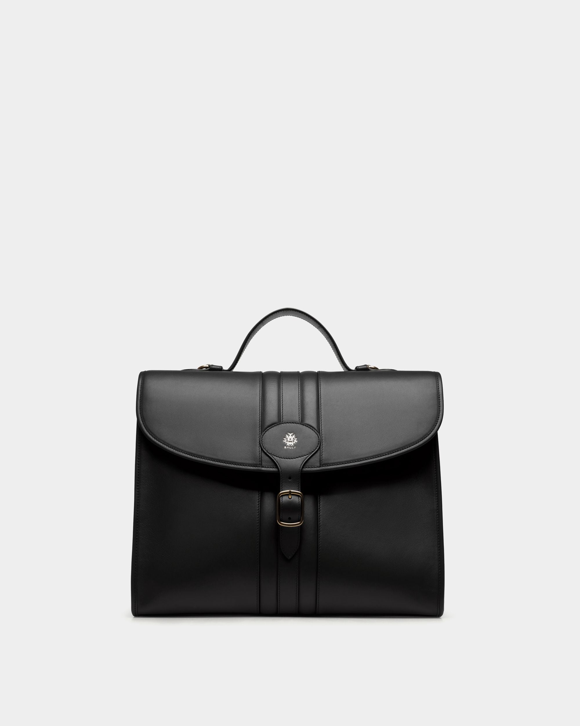 Beckett Briefcase in Black Leather - Men's - Bally - 01