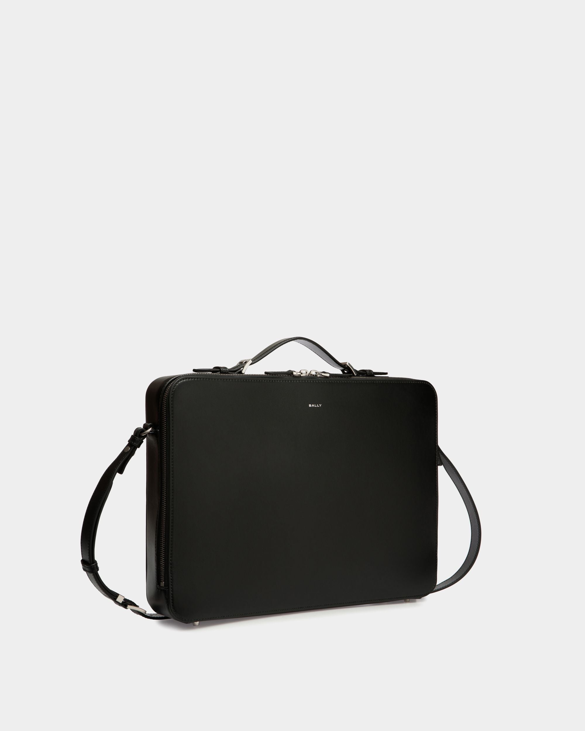 Deco Briefcase in Black Leather - Men's - Bally - 03