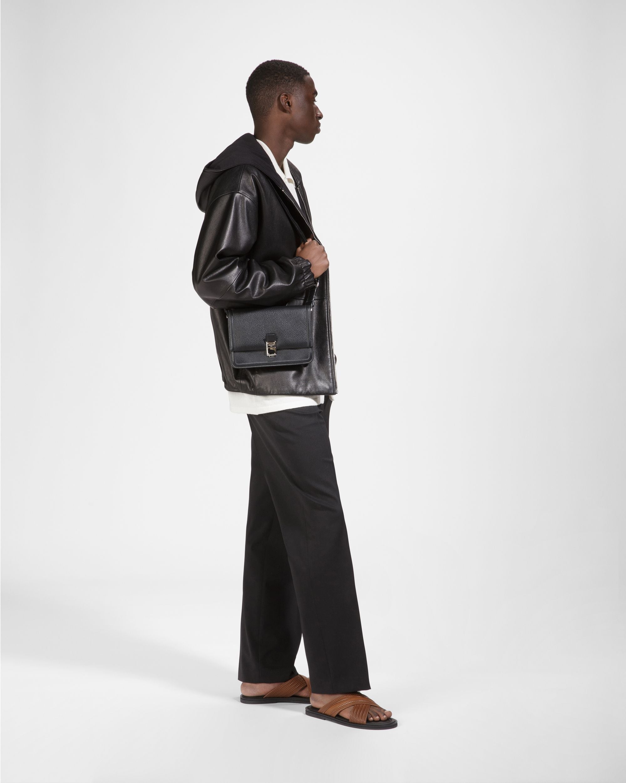 Sacres Leder-Umhängetasche In Schwarz - Herren - Bally - 07