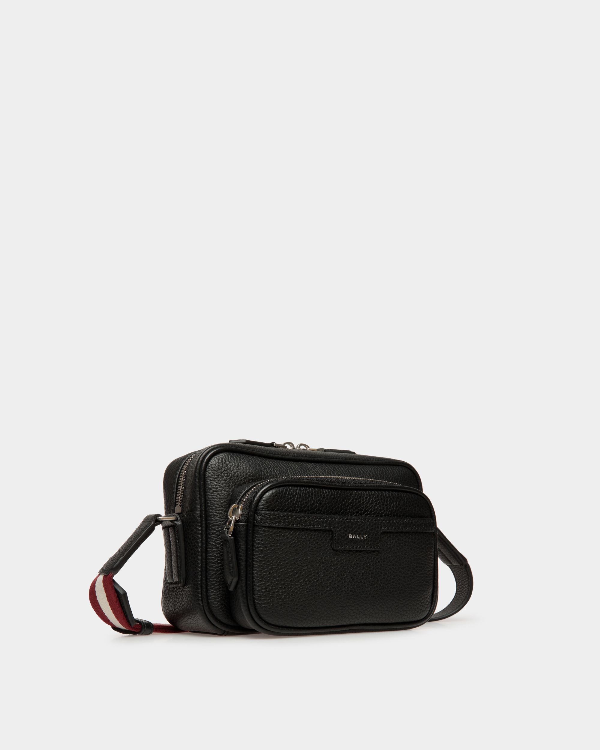 Code Umhängetasche Aus Genarbtem Schwarzem Leder - Herren - Bally - 03