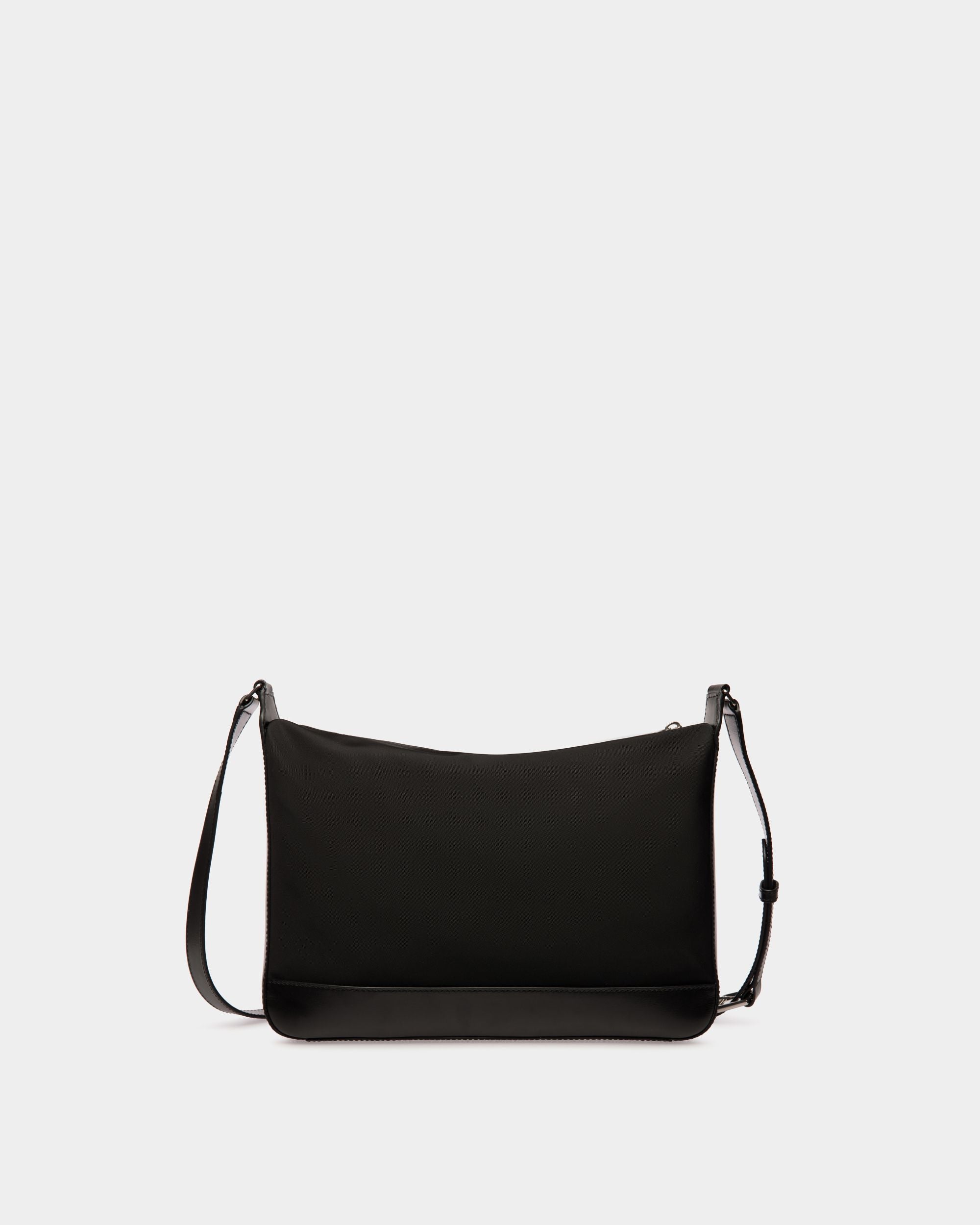 Sac À Bandoulière Bar En Nylon Et Cuir Noirs - Homme - Bally - 02