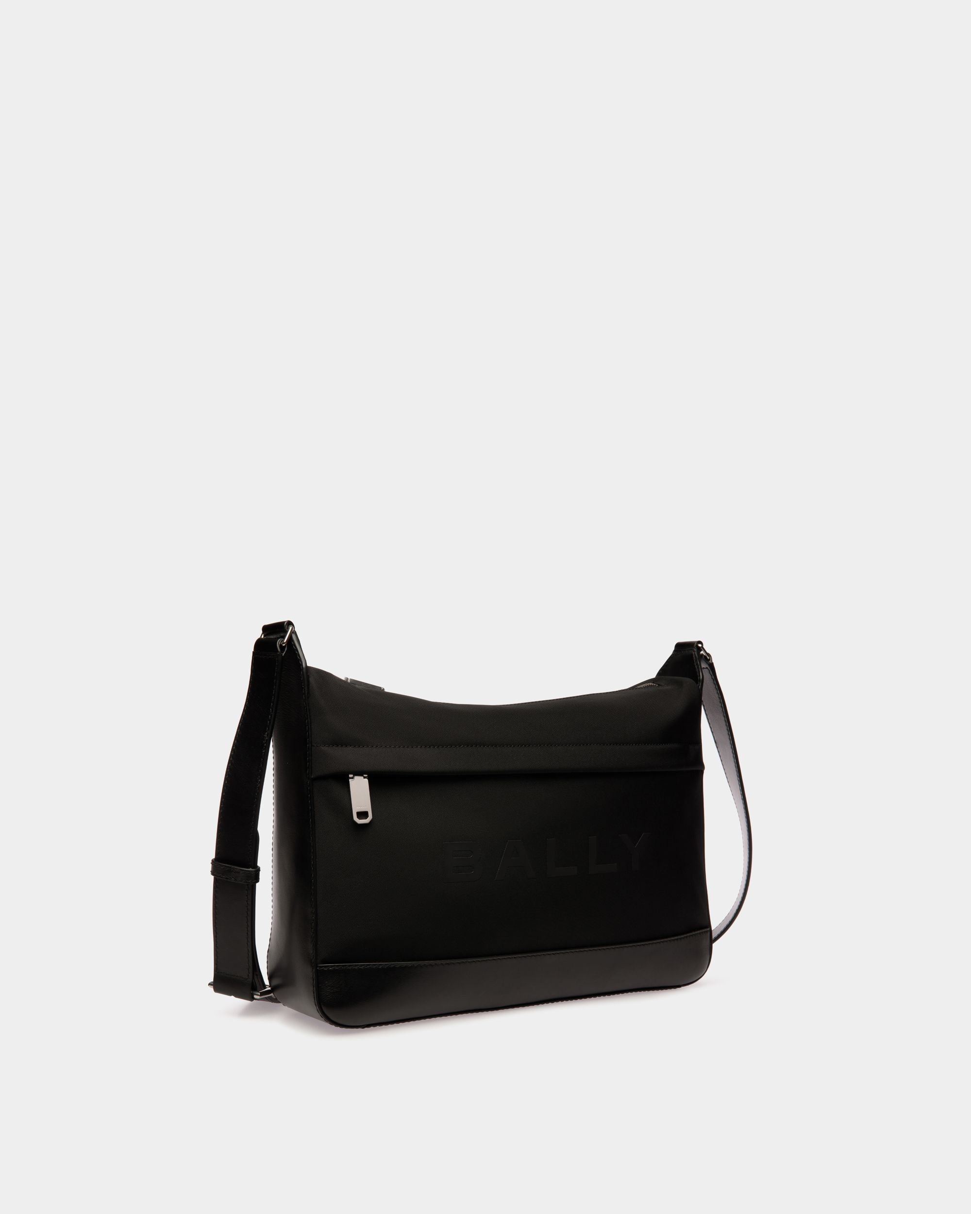 Sac À Bandoulière Bar En Nylon Et Cuir Noirs - Homme - Bally - 03