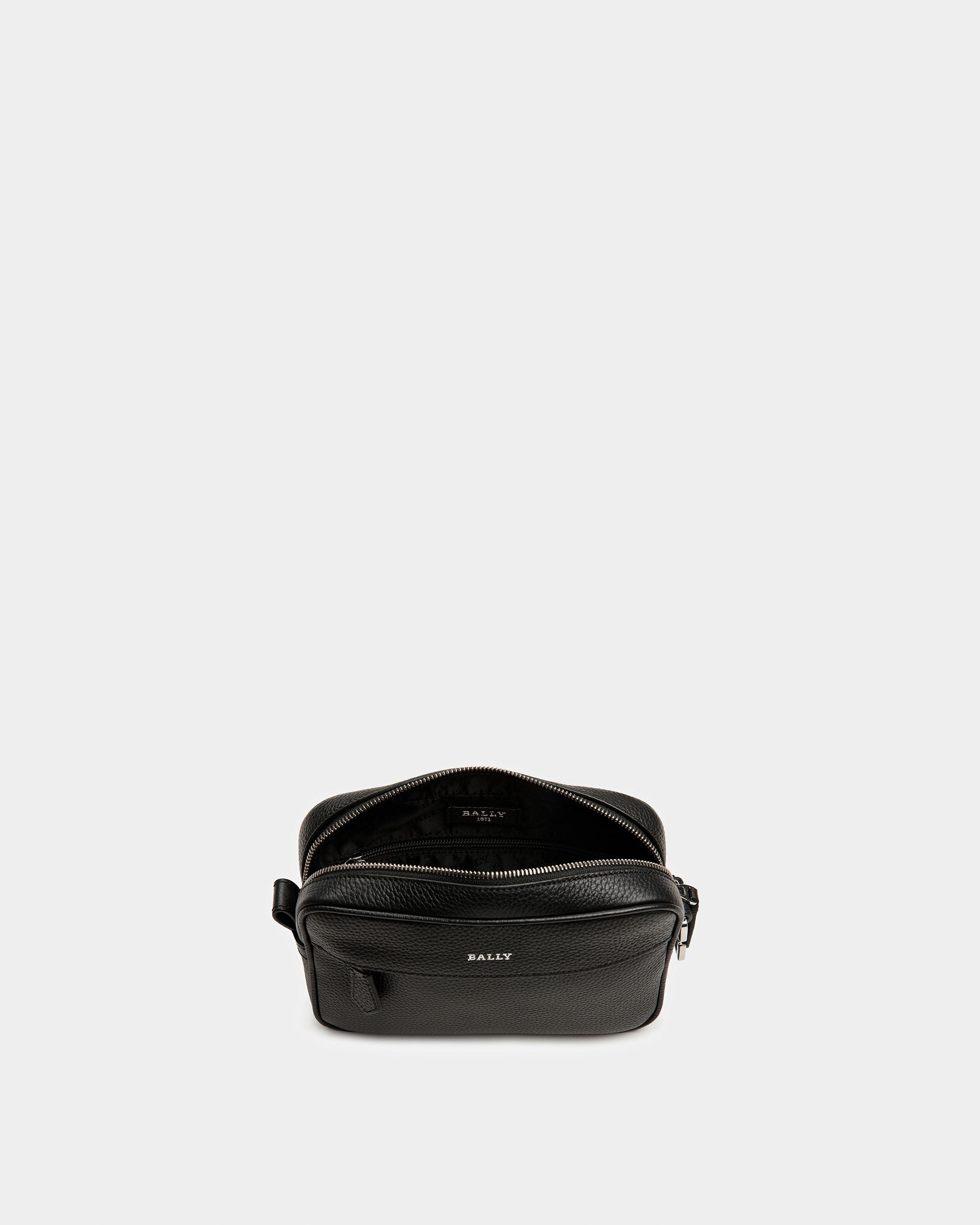 Hal Sac À Bandoulière En Cuir Noir Et Palladium - Homme - Bally - 04