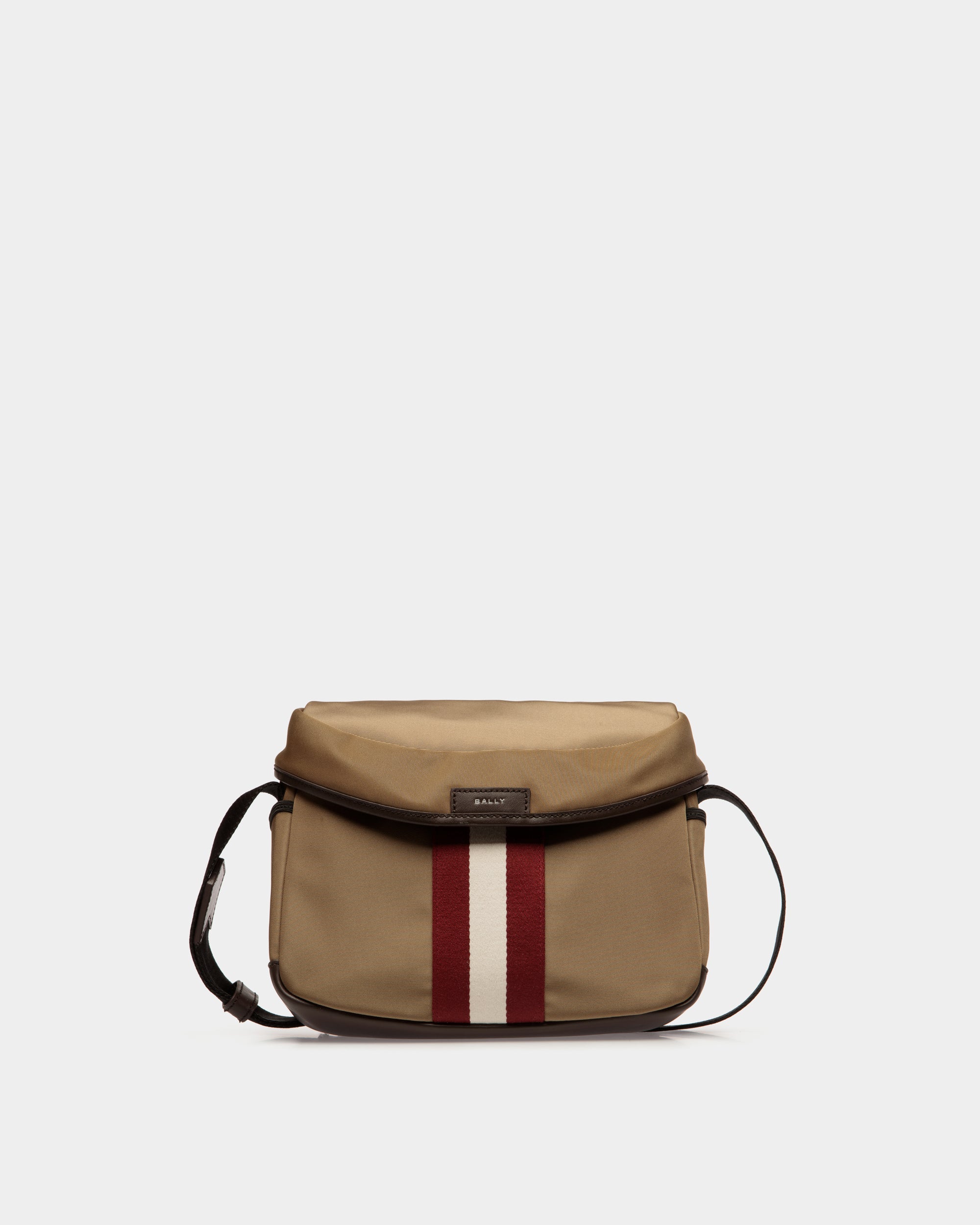 Borsa A Tracolla Code In Nylon Color Cammello - Uomo - Bally - 01