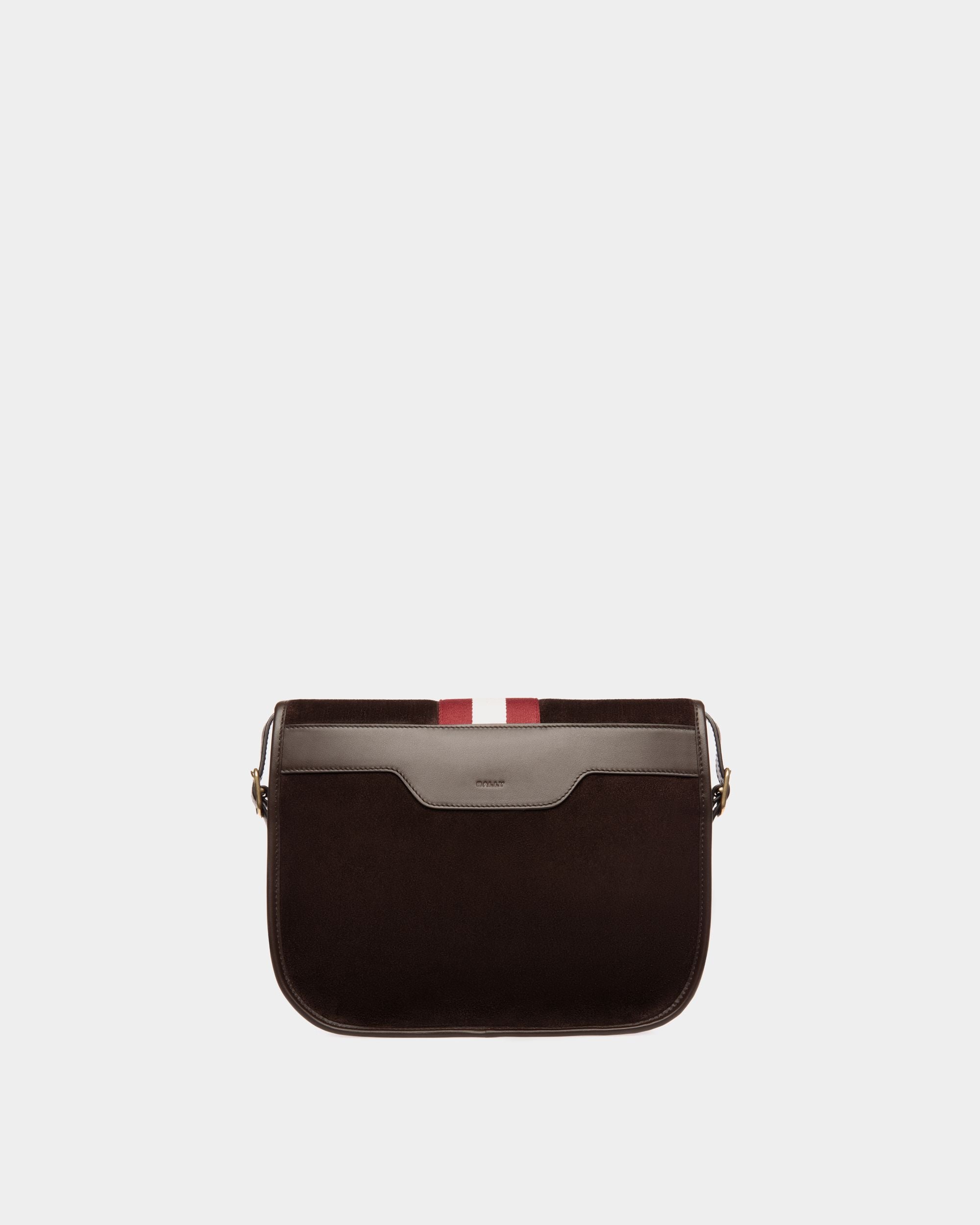 Sac À Bandoulière Beckett En Daim Et Cuir Ebano - Homme - Bally - 03