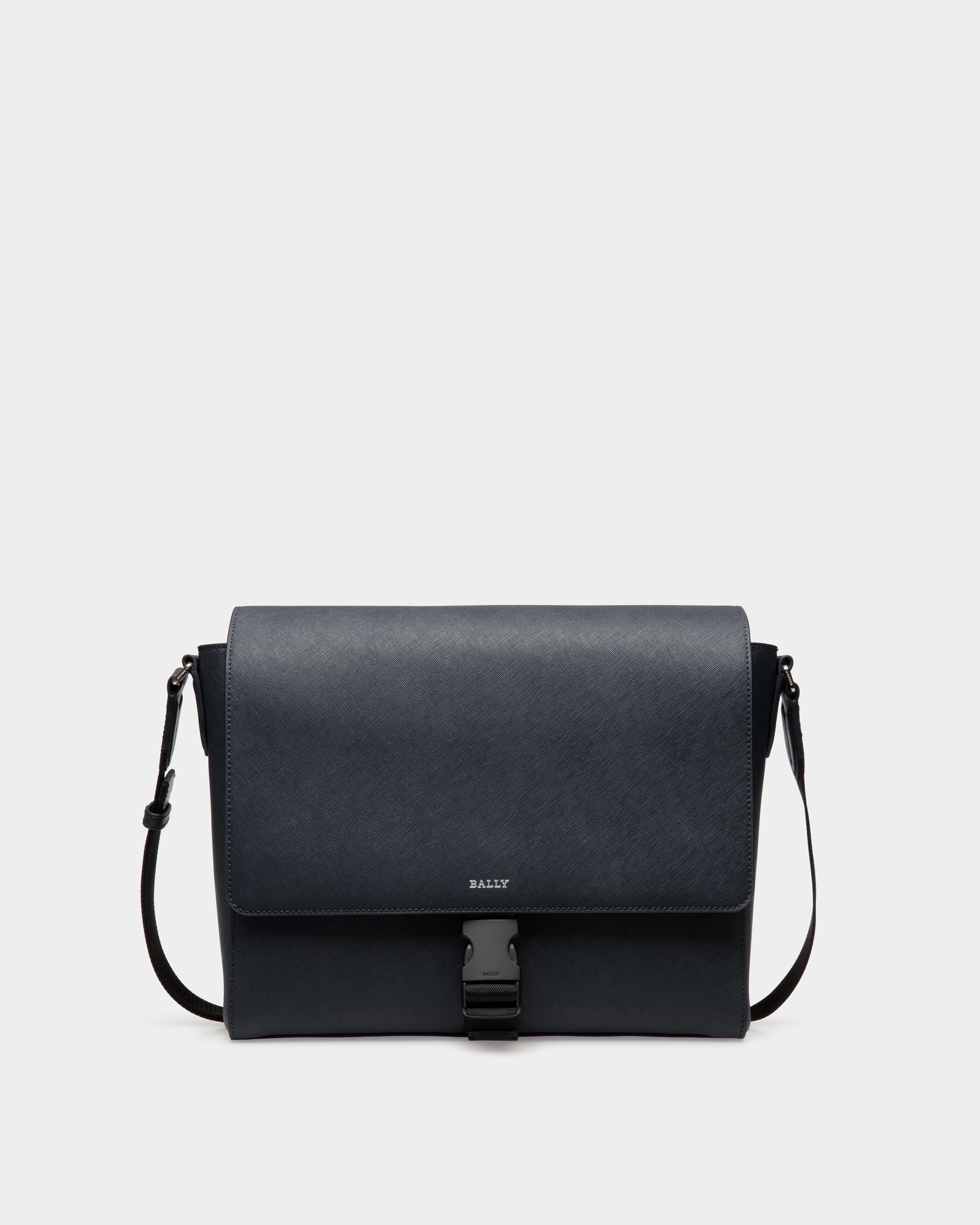 Messenger Bag In Blue Leather - Homme - Bally - 01
