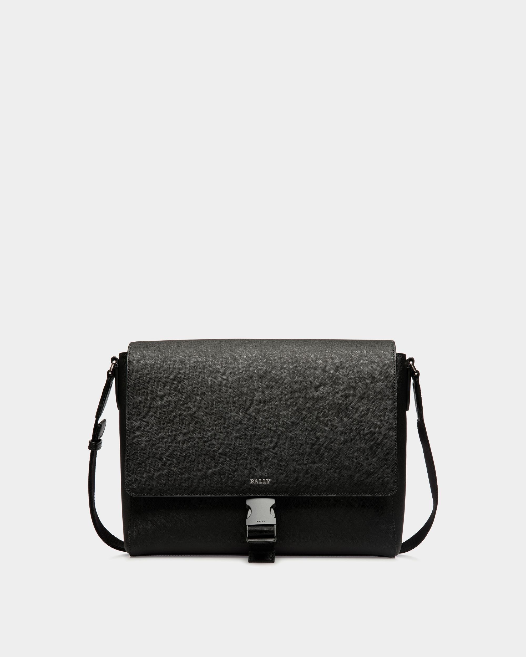 Messenger Bag In Black Bovine Split - Homme - Bally - 01
