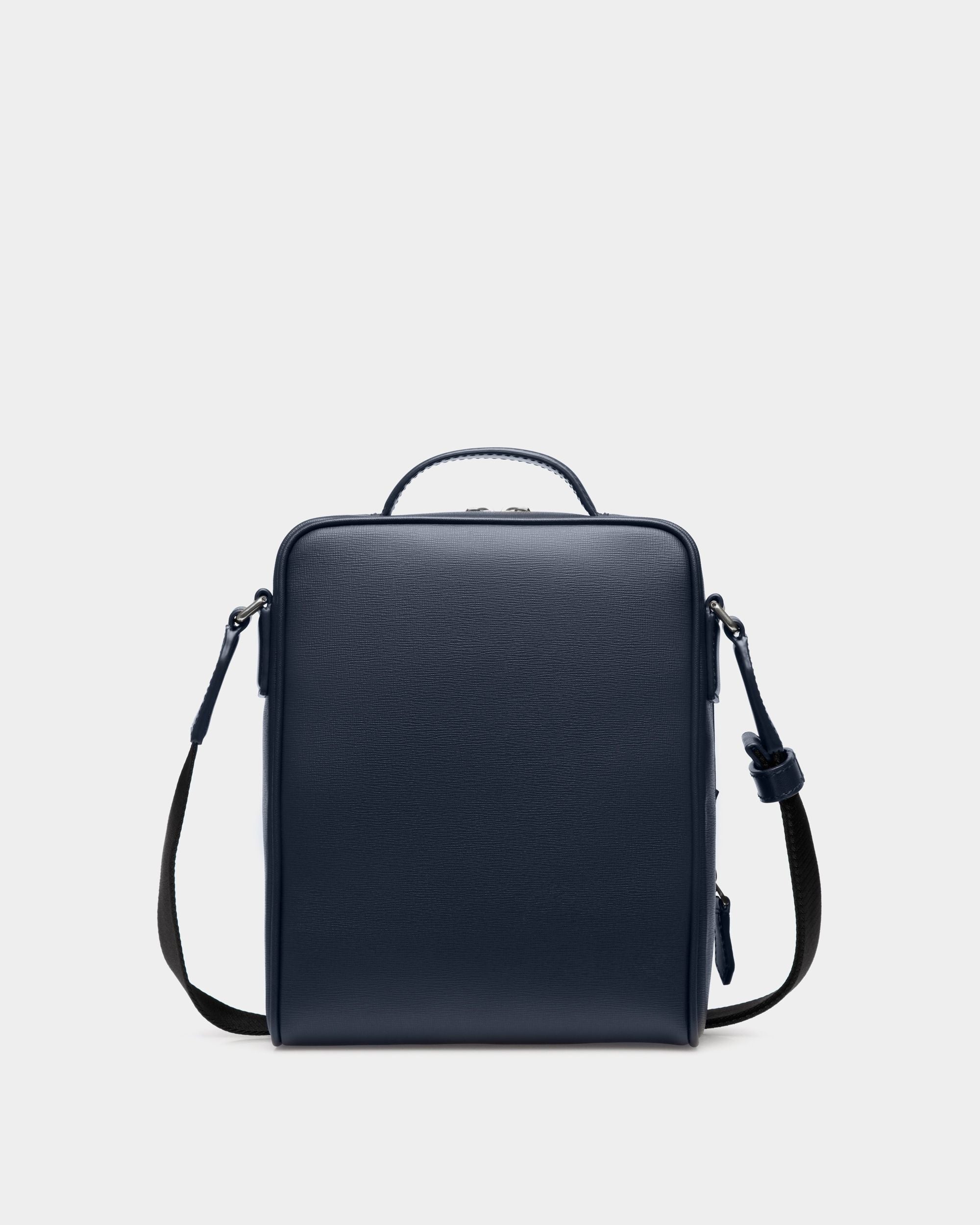 Code Umhängetasche Aus Recyceltem Leder In Navy Blue - Herren - Bally - 03