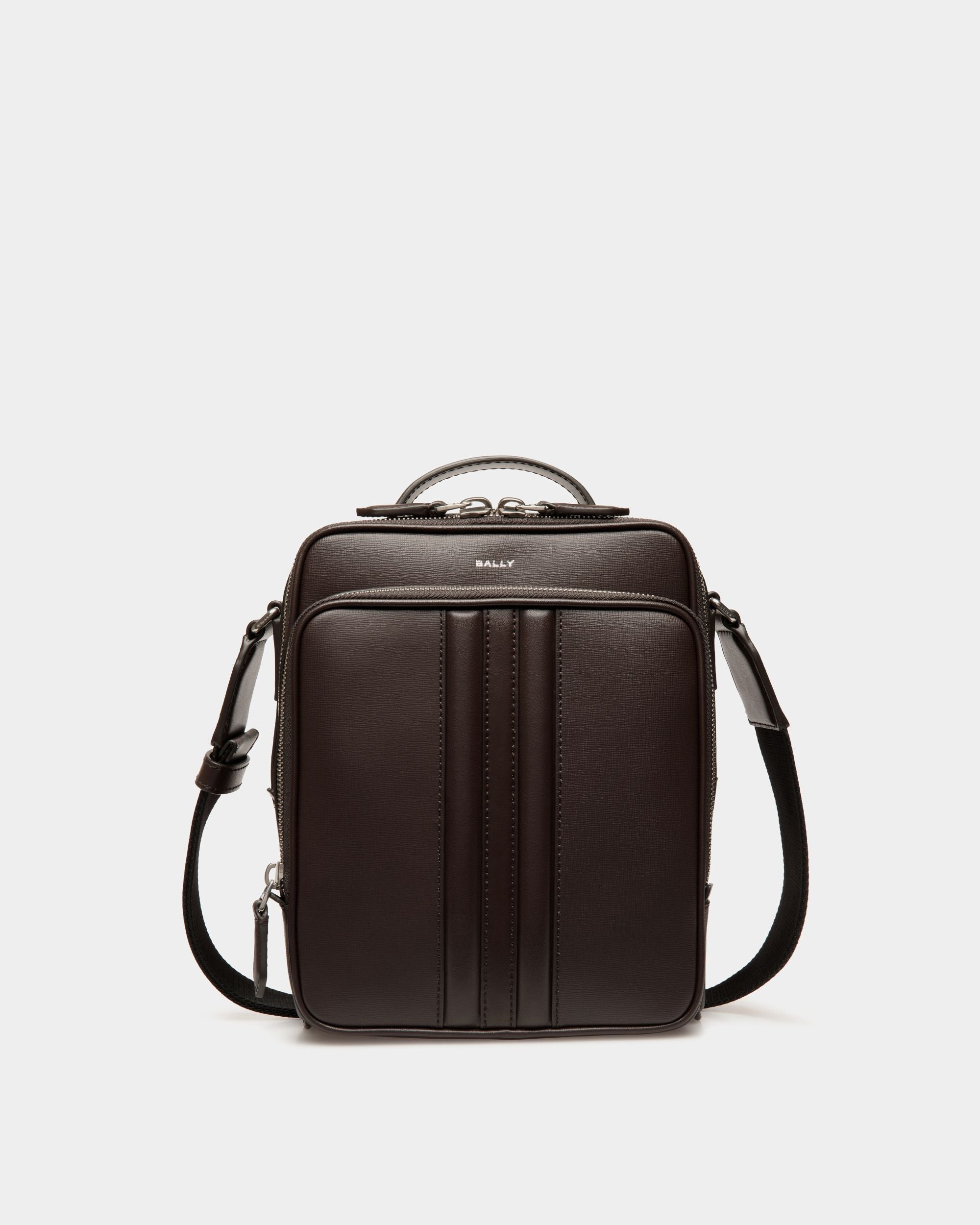 Mythos Crossbody Bag in Ebano Recycled Leather - Men's - Bally - 01