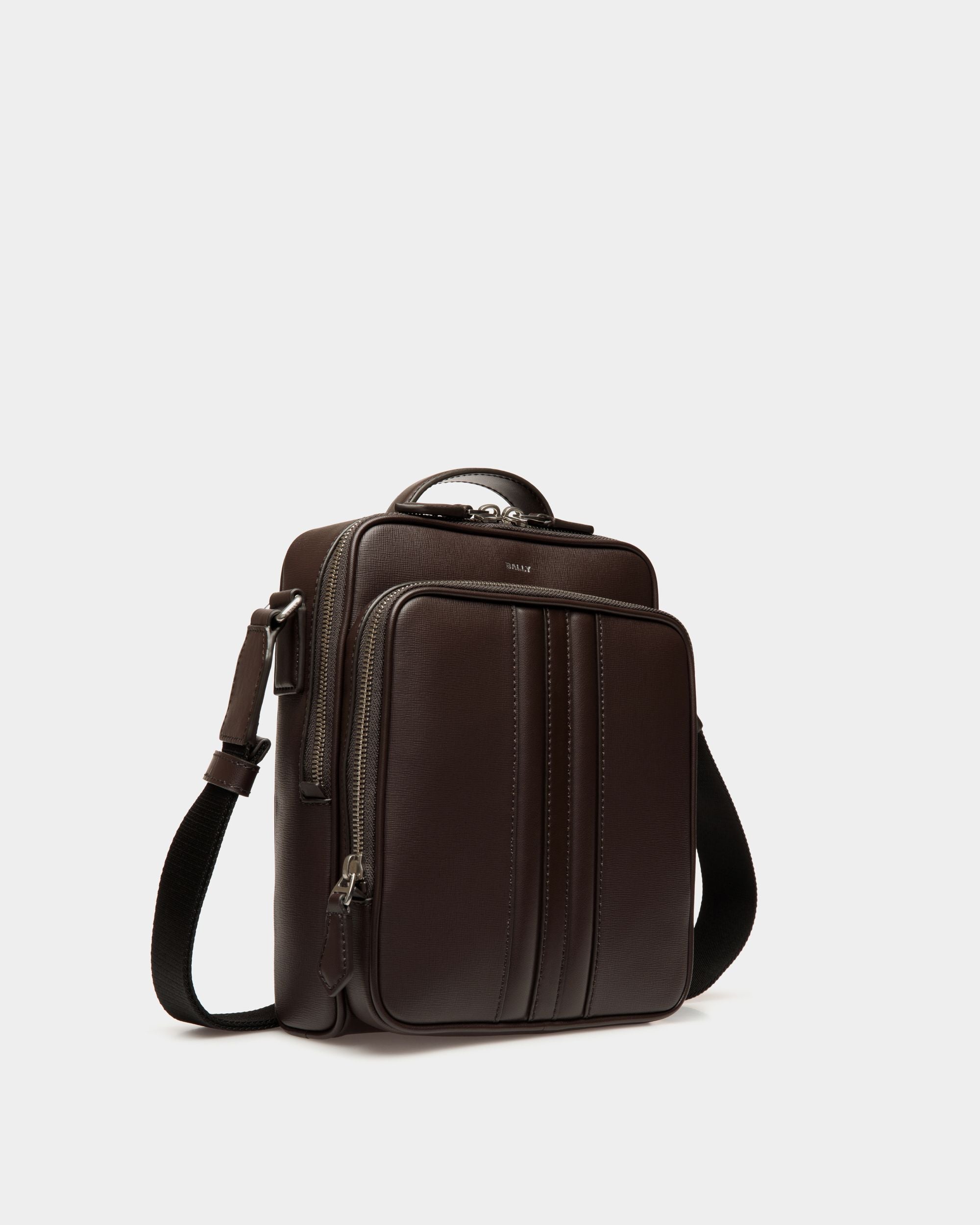 Mythos Crossbody Bag in Ebano Recycled Leather - Men's - Bally - 03