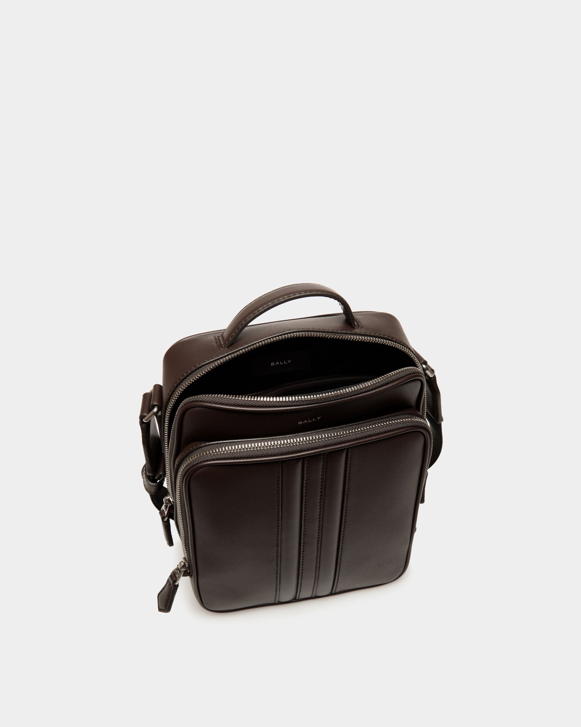 Mythos Crossbody Bag in Ebano Recycled Leather - Men's - Bally - 04