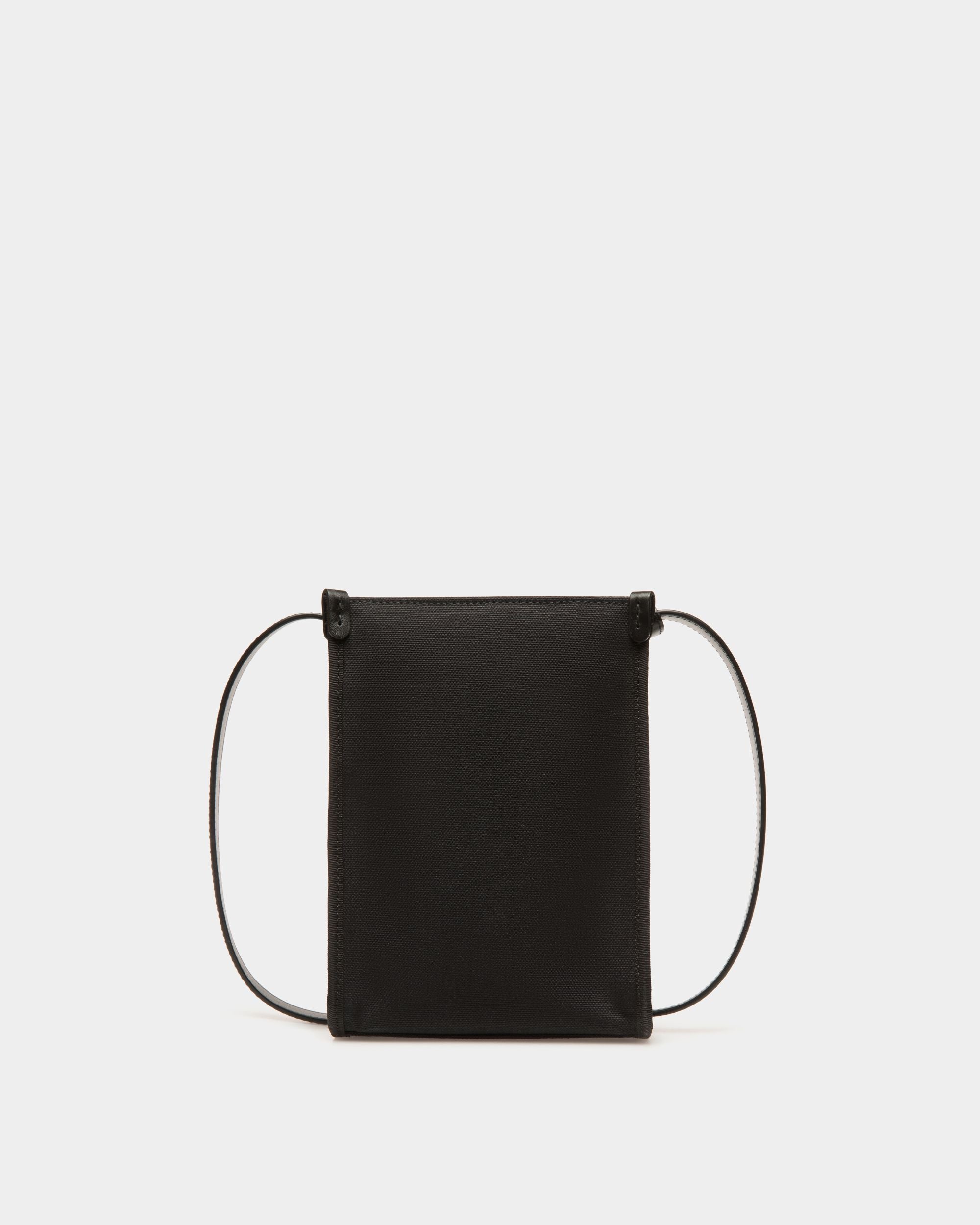 Easy Bally Crossbody Bag In Black Cotton Canvas - Men's - Bally - 02