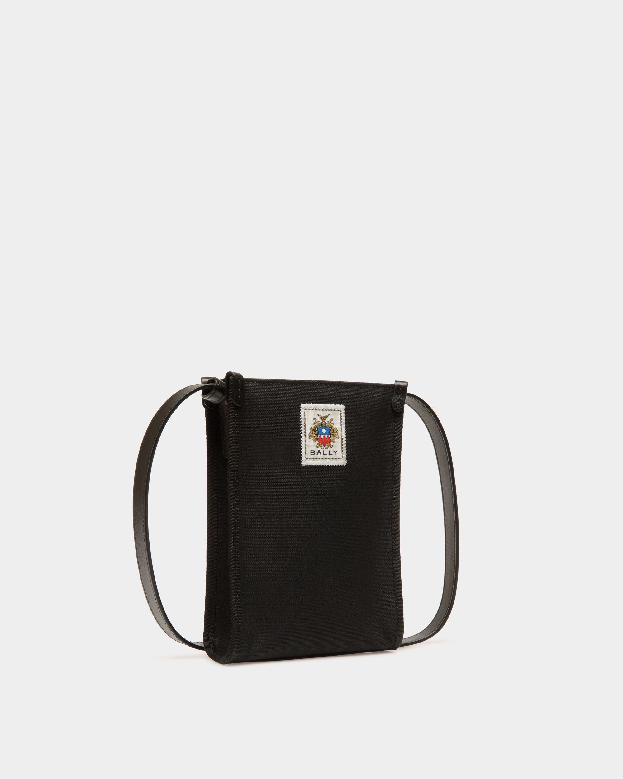 Easy Bally Crossbody Bag In Black Cotton Canvas - Men's - Bally - 03