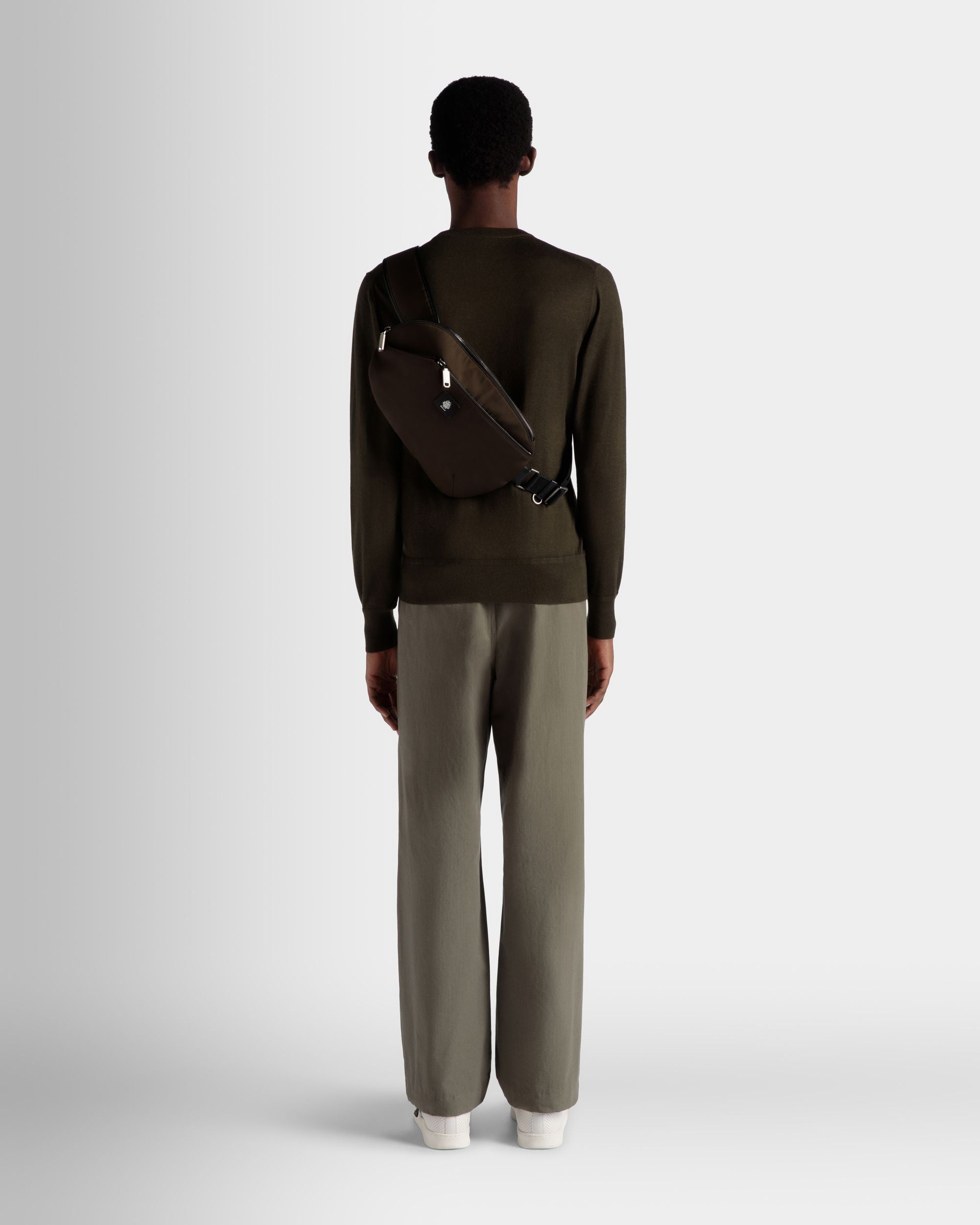 Sac À Bandoulière Collection Voyage Adrien Brody En Nylon Military Green - Homme - Bally - 02